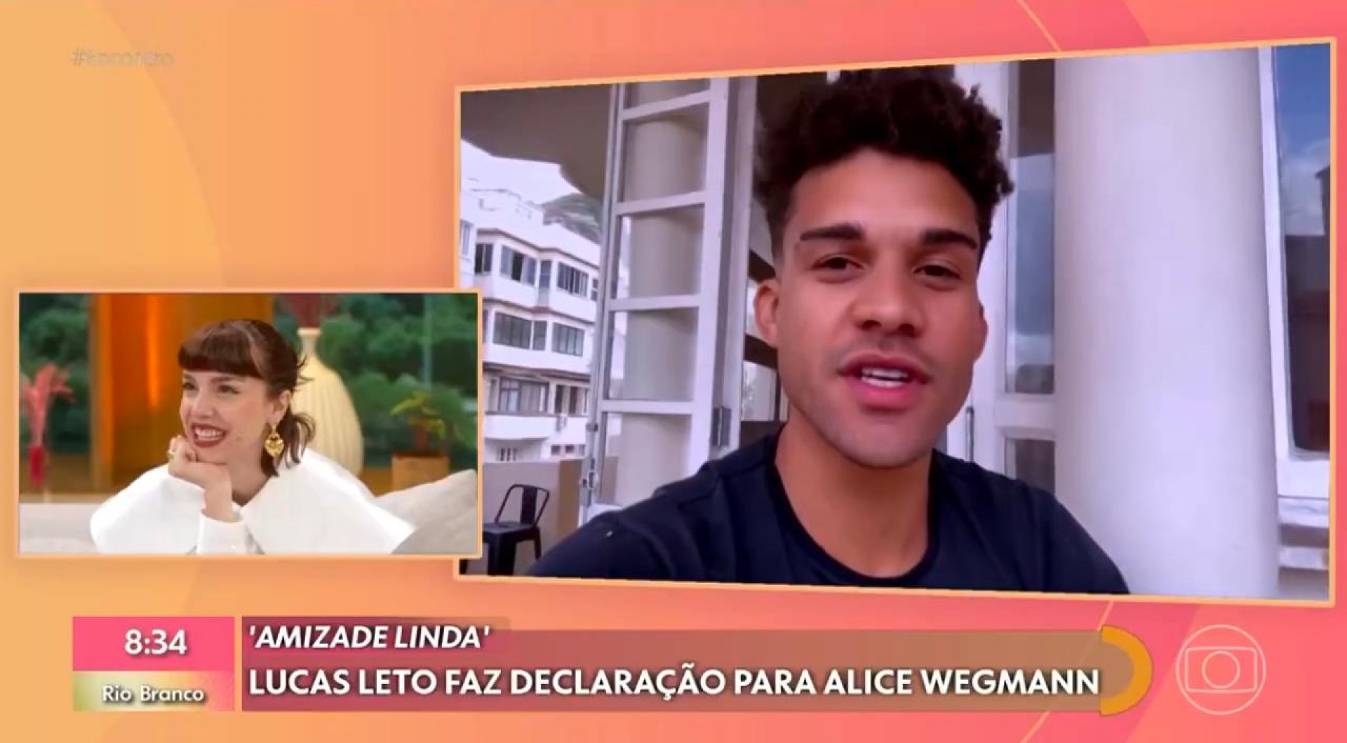 Parceiros em 'Vale Tudo', Alice Wegmann se emociona com declaração de Lucas Leto
 - Reprodução / Instagram