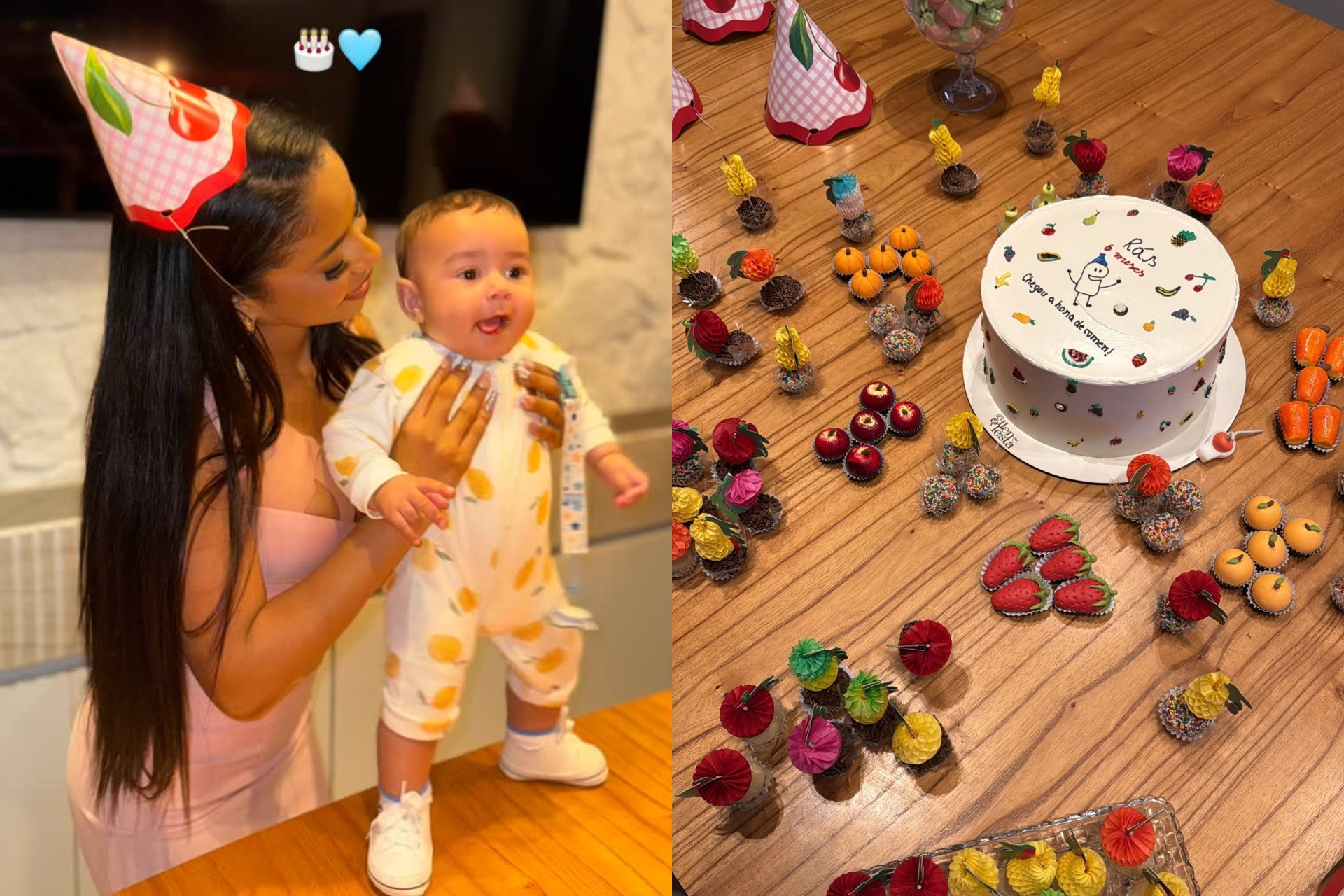 Lorena Maria celebra 6 meses do filho com festinha no tema 'frutas' - Reprodução / Instagram