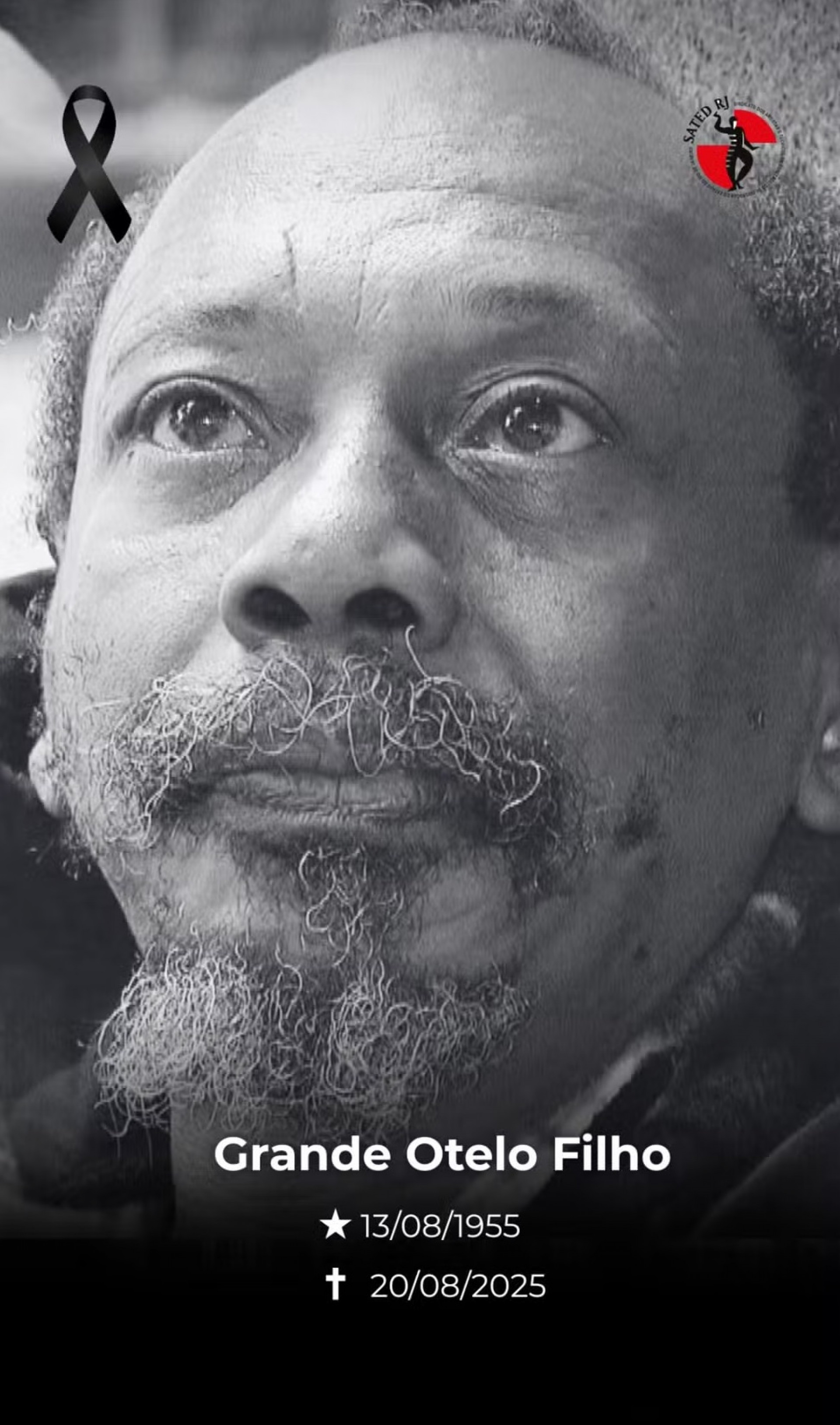 Grande Otelo Filho morreu aos 70 anos  - Reprodução