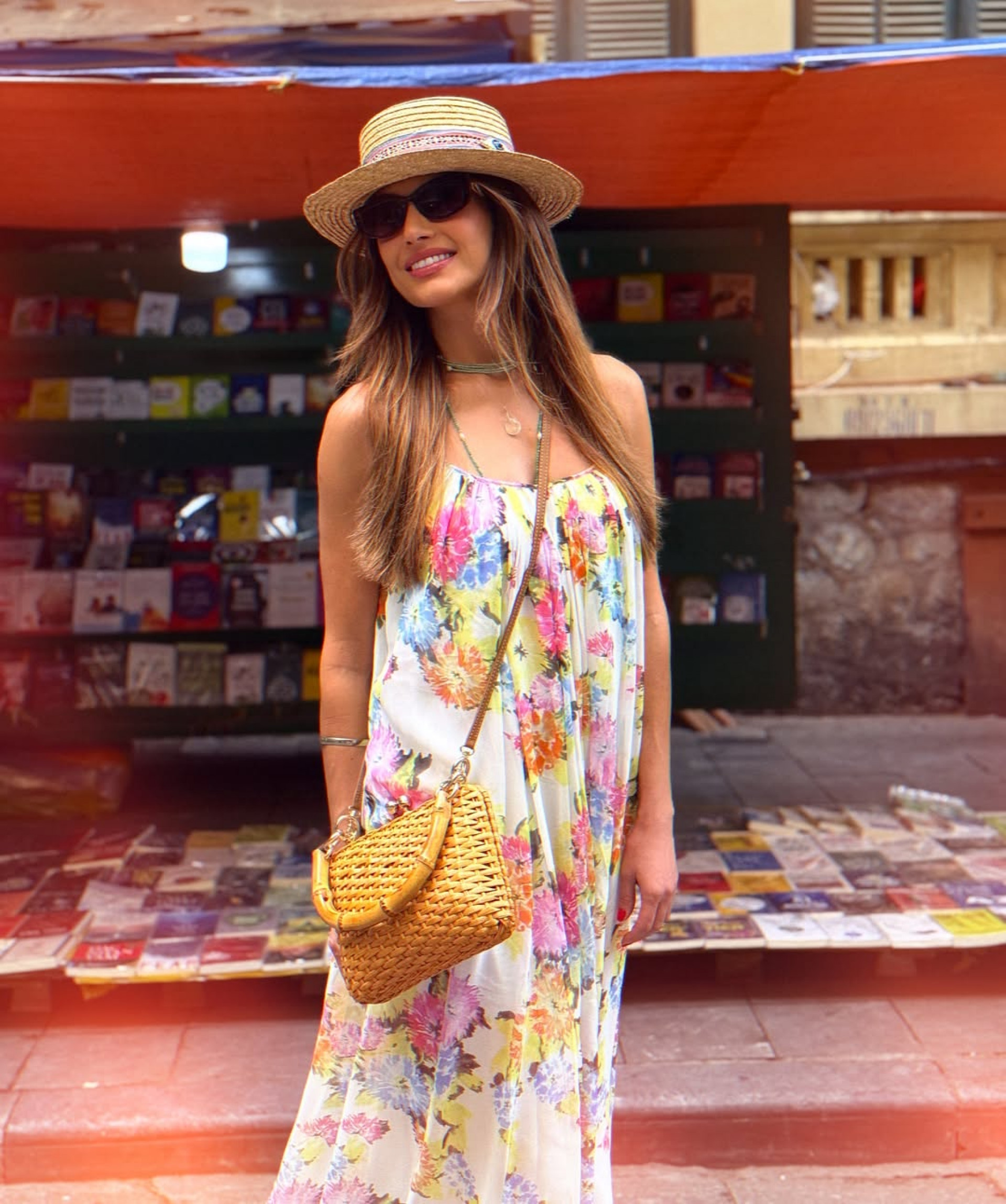 Patrícia Poeta aposta em vestido estampado e chapéu - Reprodução do Instagram