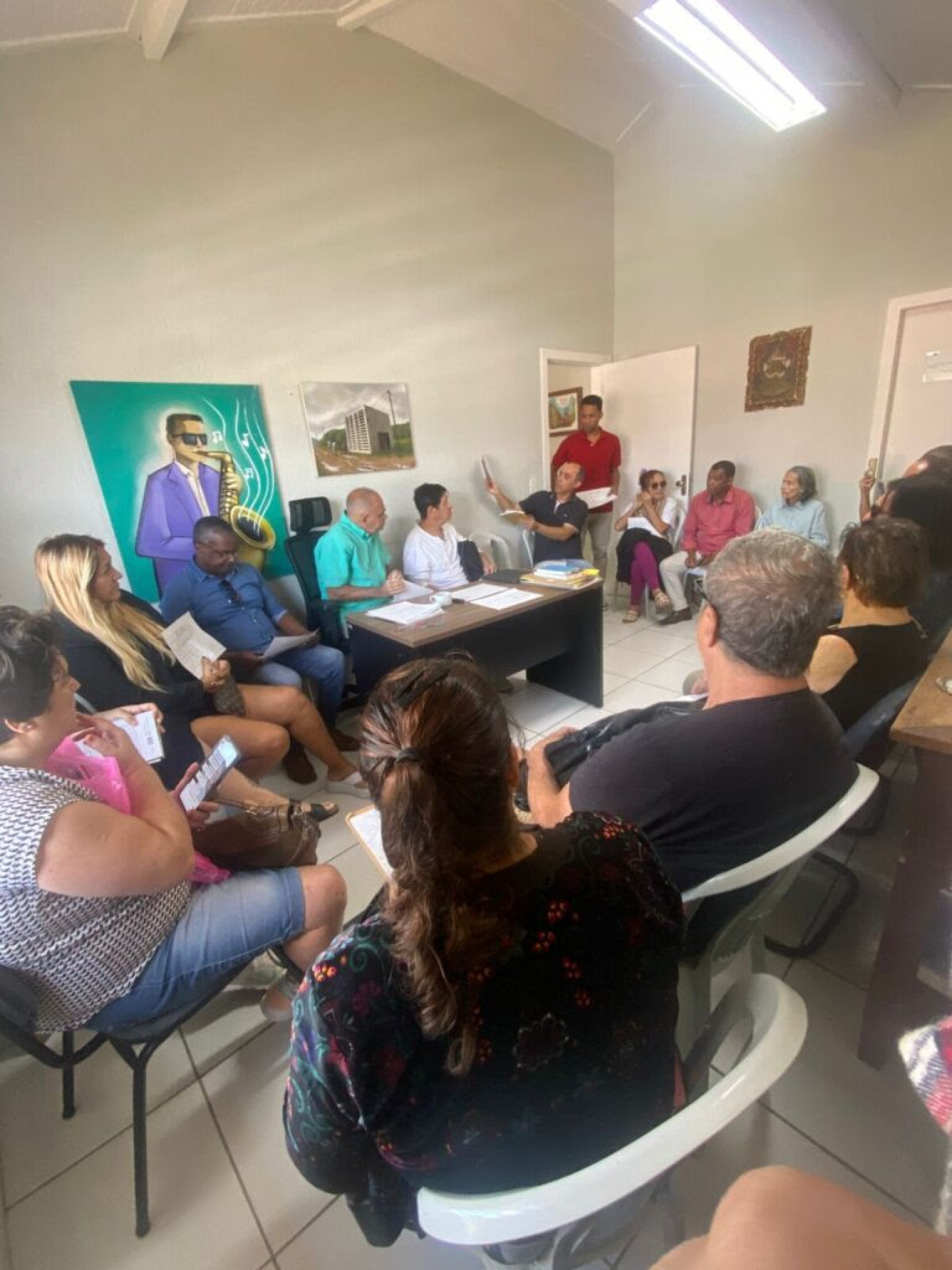 Representantes do segmento liter&aacute;rio do munic&iacute;pio - Ascom