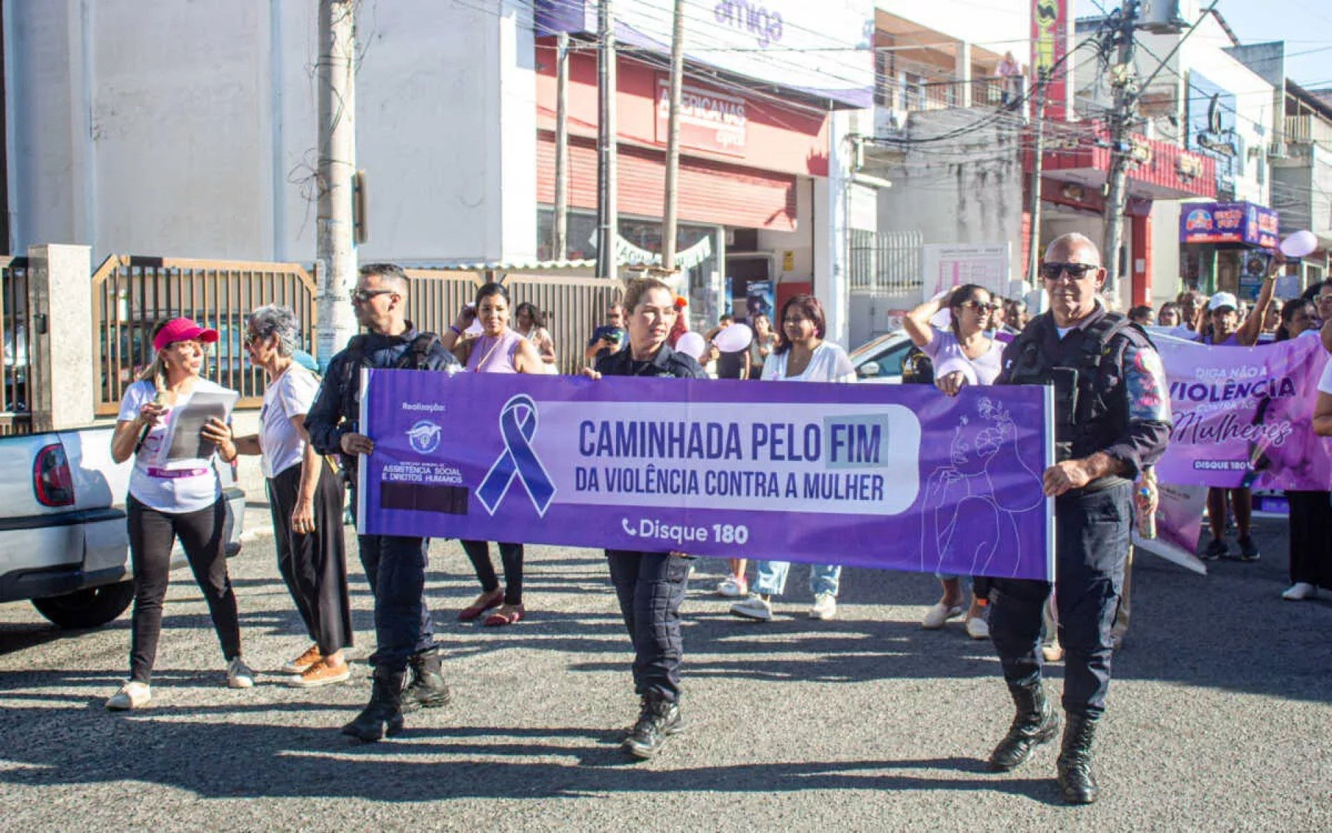 Caminhada pelo fim da viol&ecirc;ncia contra a mulher - Cleydson Alan/PMSPA
