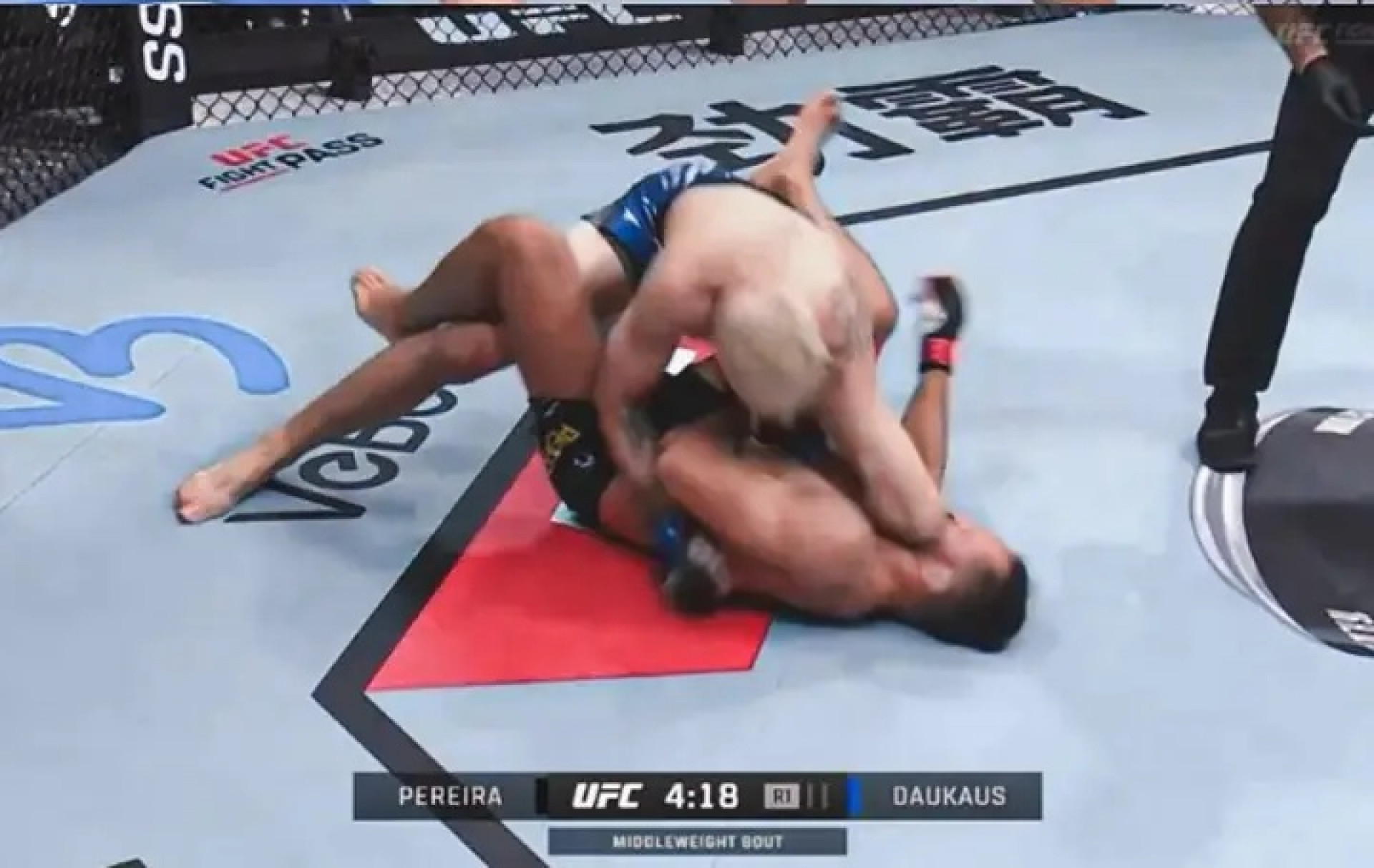 Michel Pereira n&atilde;o teve tanta sorte no UFC Xangai e acabou nocauteado -  (Foto: Reprodu&ccedil;&atilde;o/UFC)
