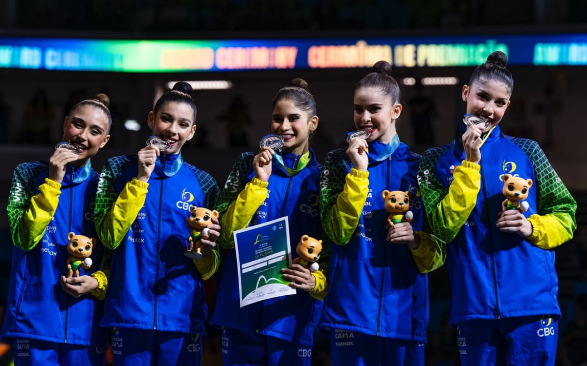 Brasil conquista medalha de prata na ginástica rítmica