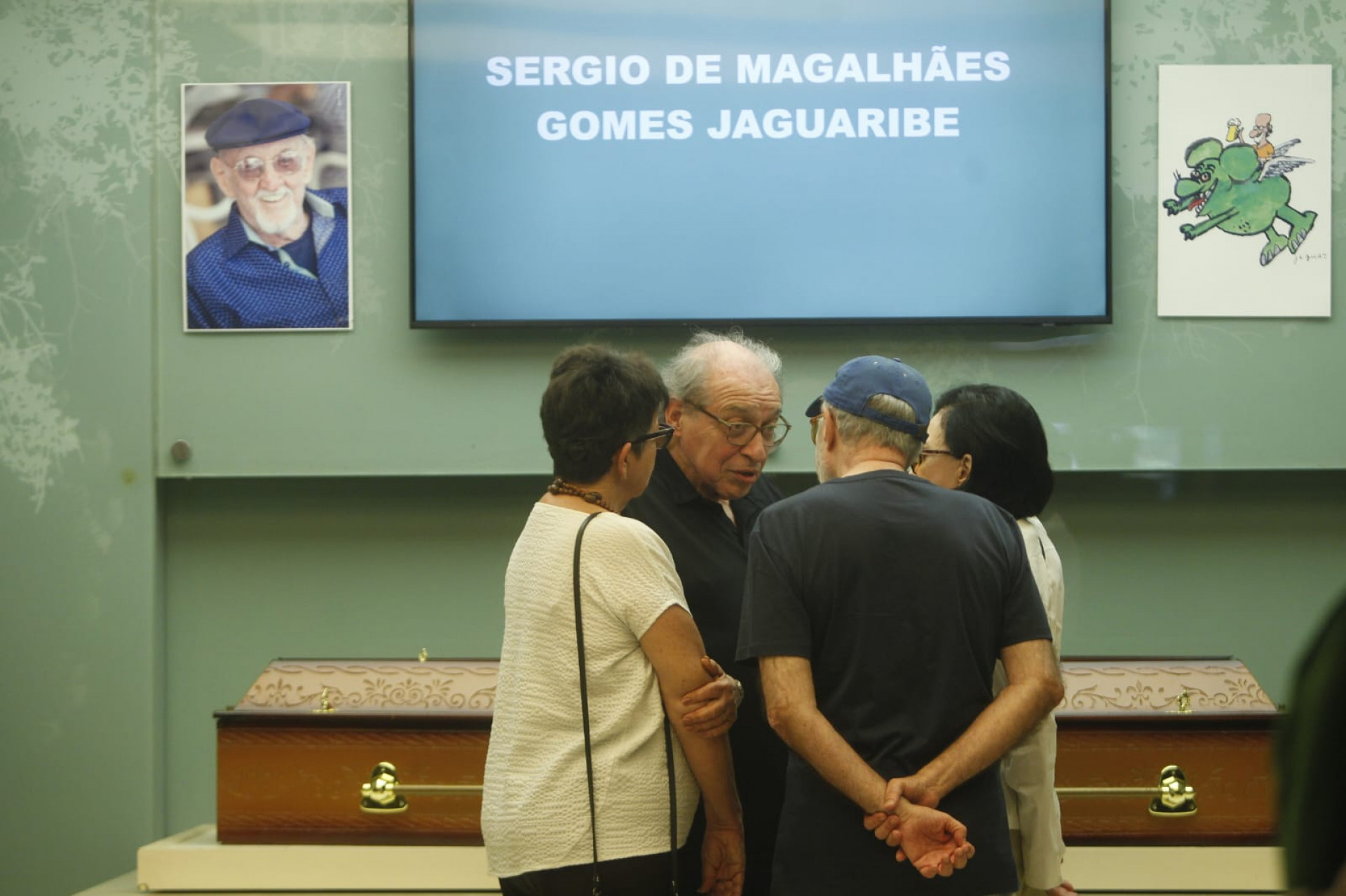 Velório de Jaguar acontece no Crematório Memorial do Carmo, no Caju, na Zona Portuária - Reginaldo Pimenta / Agência O Dia