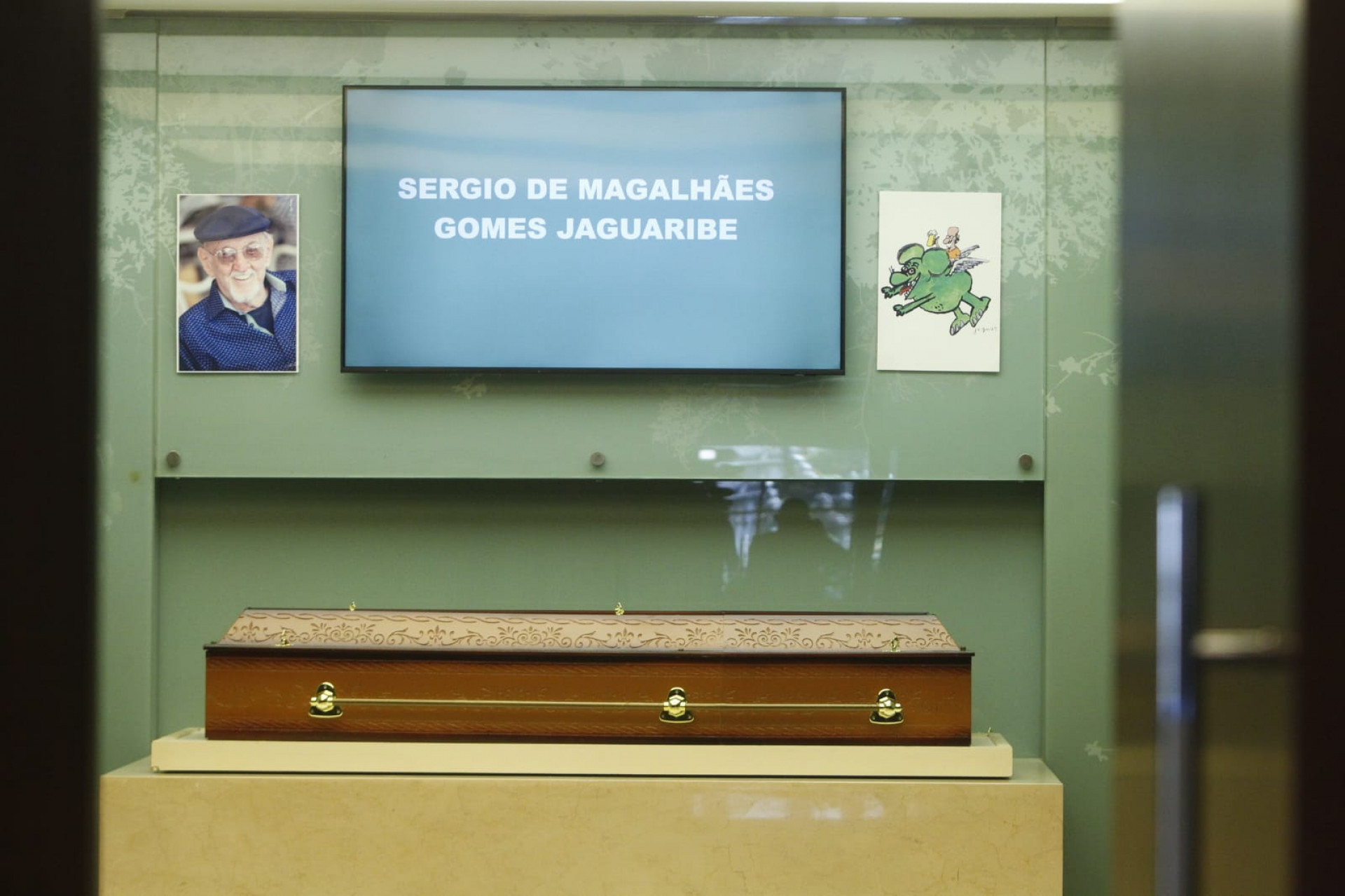 Velório de Jaguar acontece no Crematório Memorial do Carmo, no Caju, na Zona Portuária - Reginaldo Pimenta / Agência O Dia