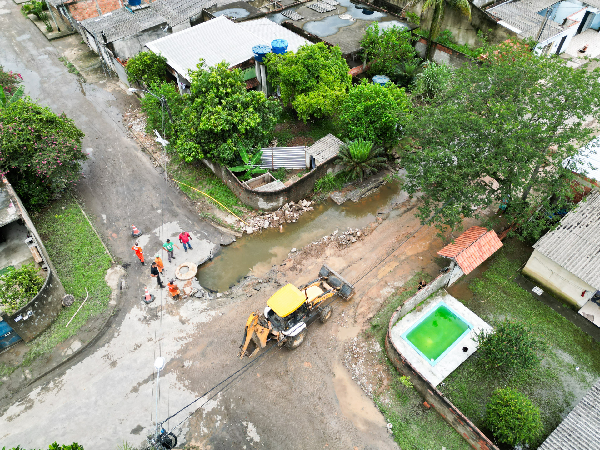 Foto do local, dias ap&oacute;s as fortes chuvas que atingiram o bairro. - Divulga&ccedil;&atilde;o