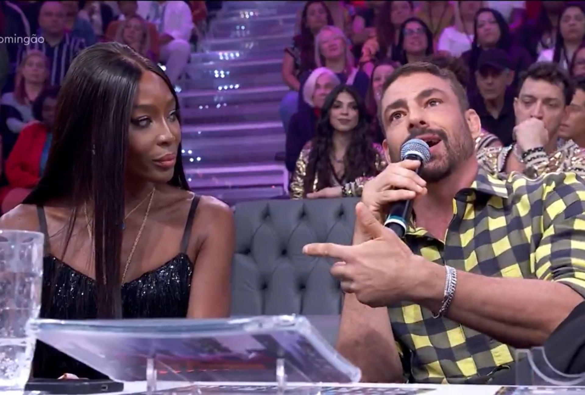 Naomi Campbell e Cauã Reymond - Reprodução de vídeo / TV Globo