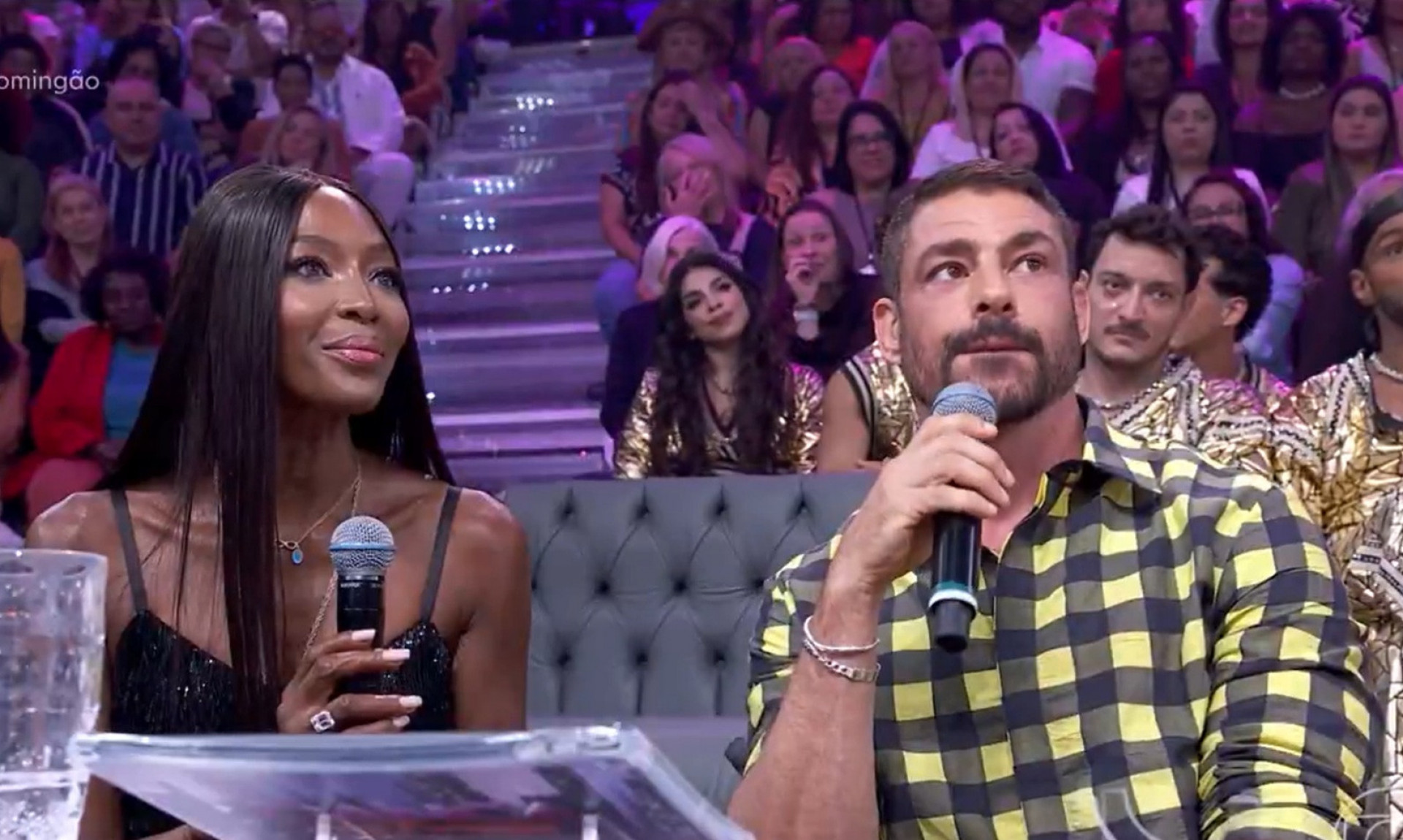 Naomi Campbell e Cauã Reymond - Reprodução de vídeo / TV Globo