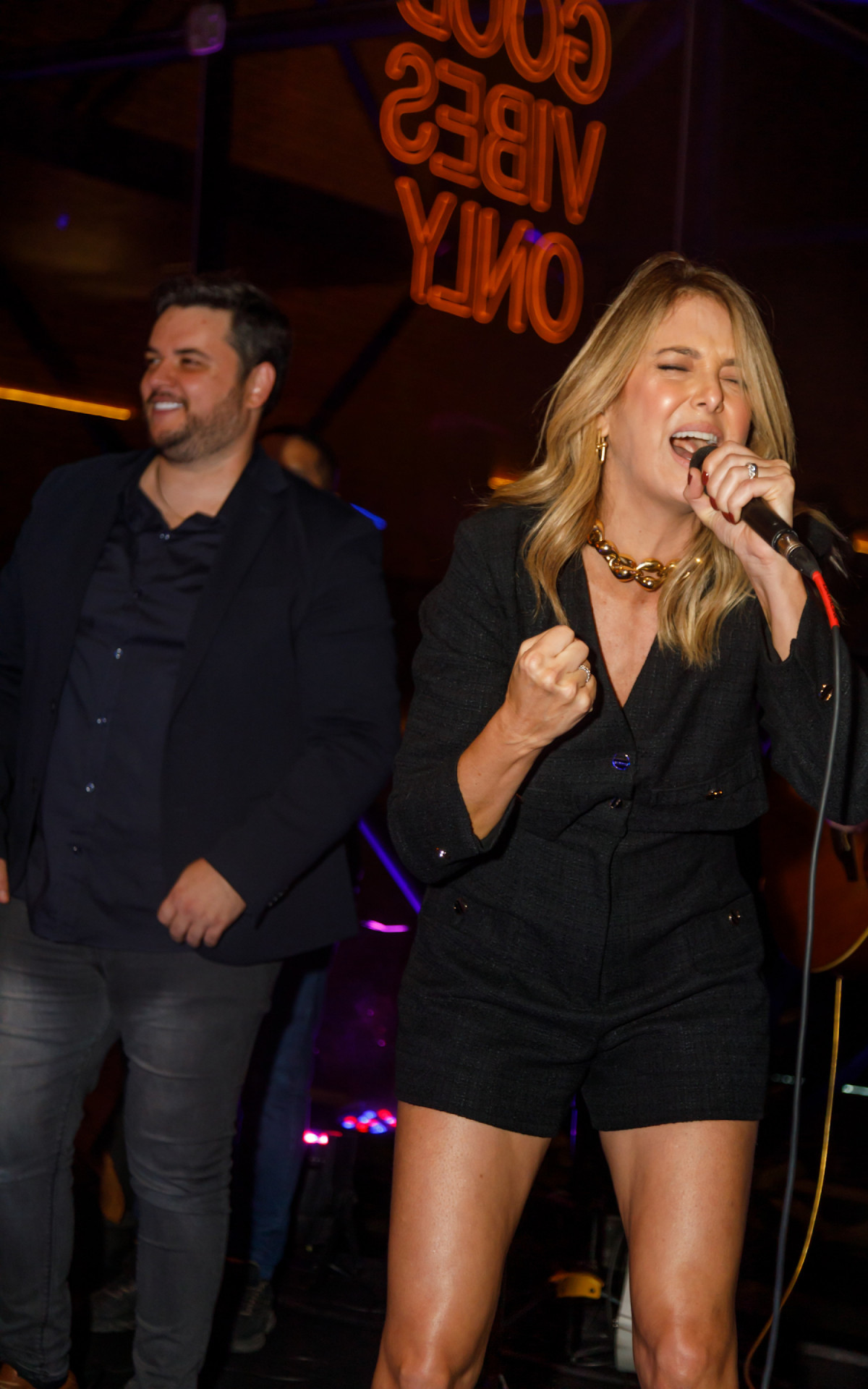 Ticiane Pinheiro na festa de 20 anos do programa \'Hoje em Dia\'