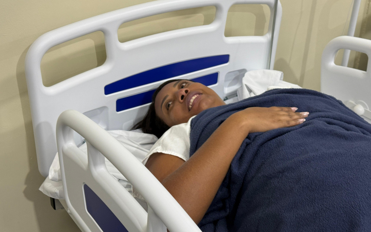 A enfermeira Michele dos Santos Cazuza conseguiu fazer os exames e operar em 10 dias

