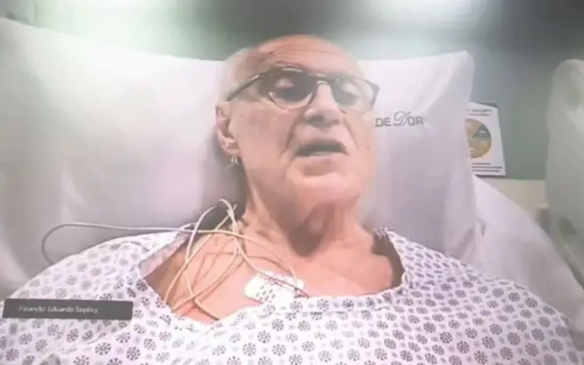 Deputado participou de evento enquanto está no hospital