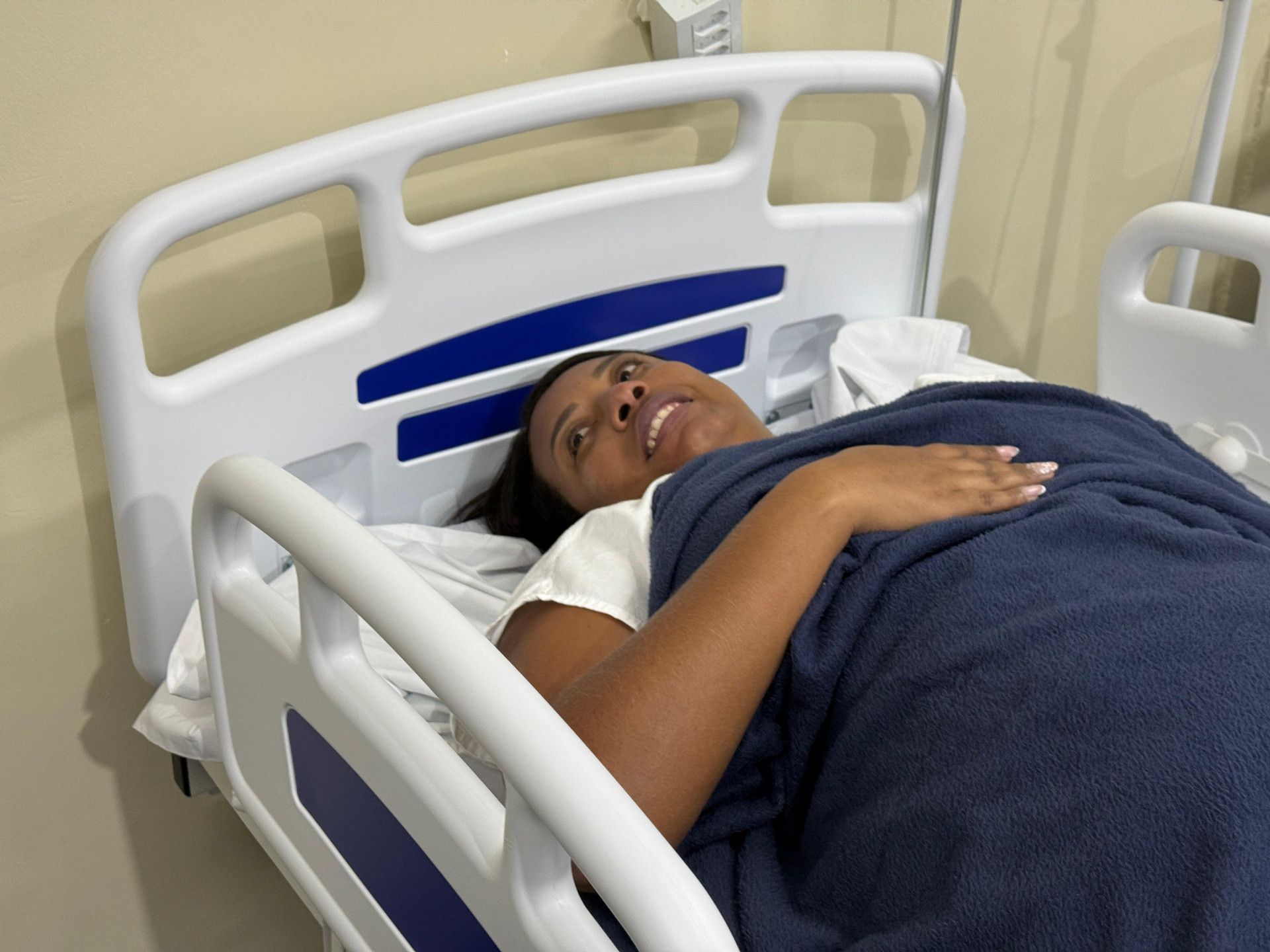 A enfermeira Michele dos Santos Cazuza conseguiu fazer os exames e operar em 10 dias   - Roger Silva / PMBR