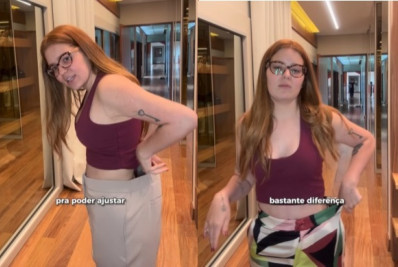 Viih Tube experimenta roupas antigas após perder 15kg