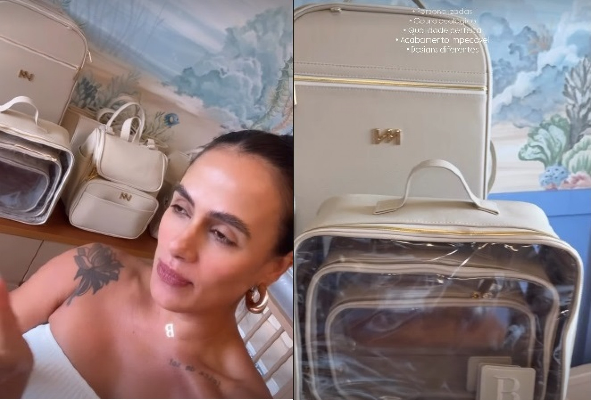 Carol Peixinho mostrou organização das malas que levará para maternidade  - Reprodução/Instagram 