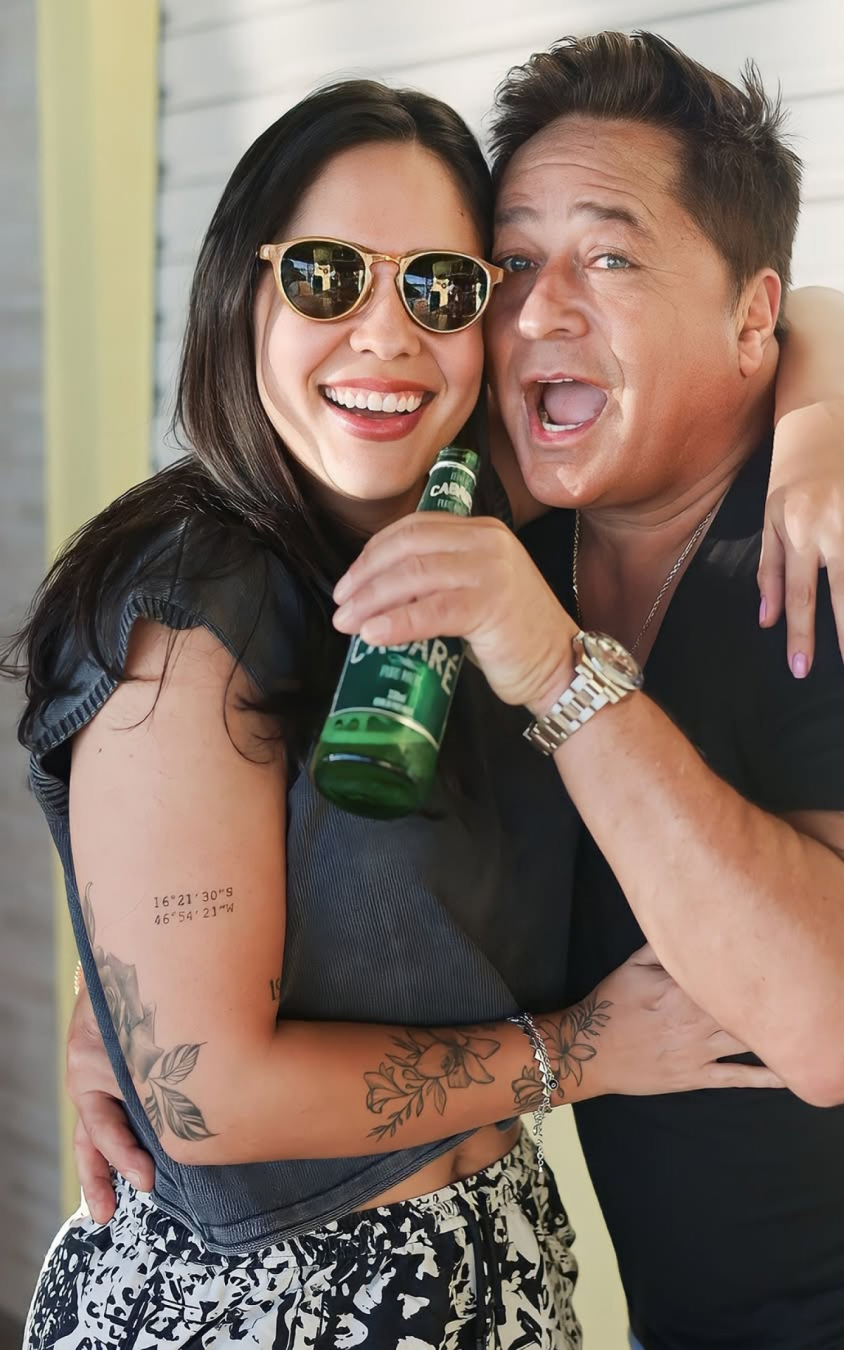 Monyque Isabella e o pai, o cantor Leonardo - Reprodução/Instagram