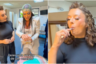 Cátia Fonseca experimenta marmita fitness de Gracyanne Barbosa: 'Preciso das suas receitas'