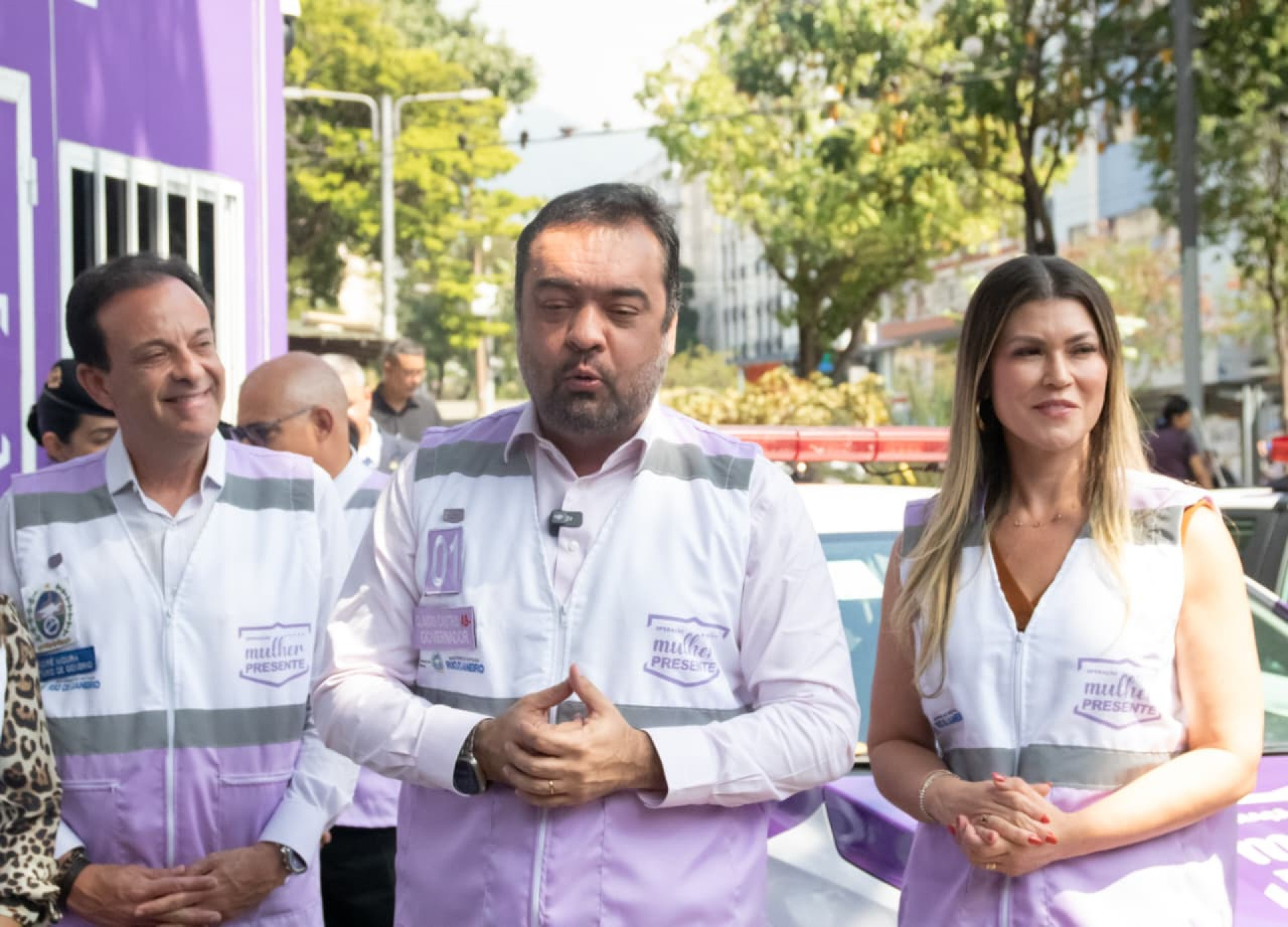 Governador Cláudio Castro participou do lançamento da base do Mulher Presente - Érica Martin / Agência O Dia