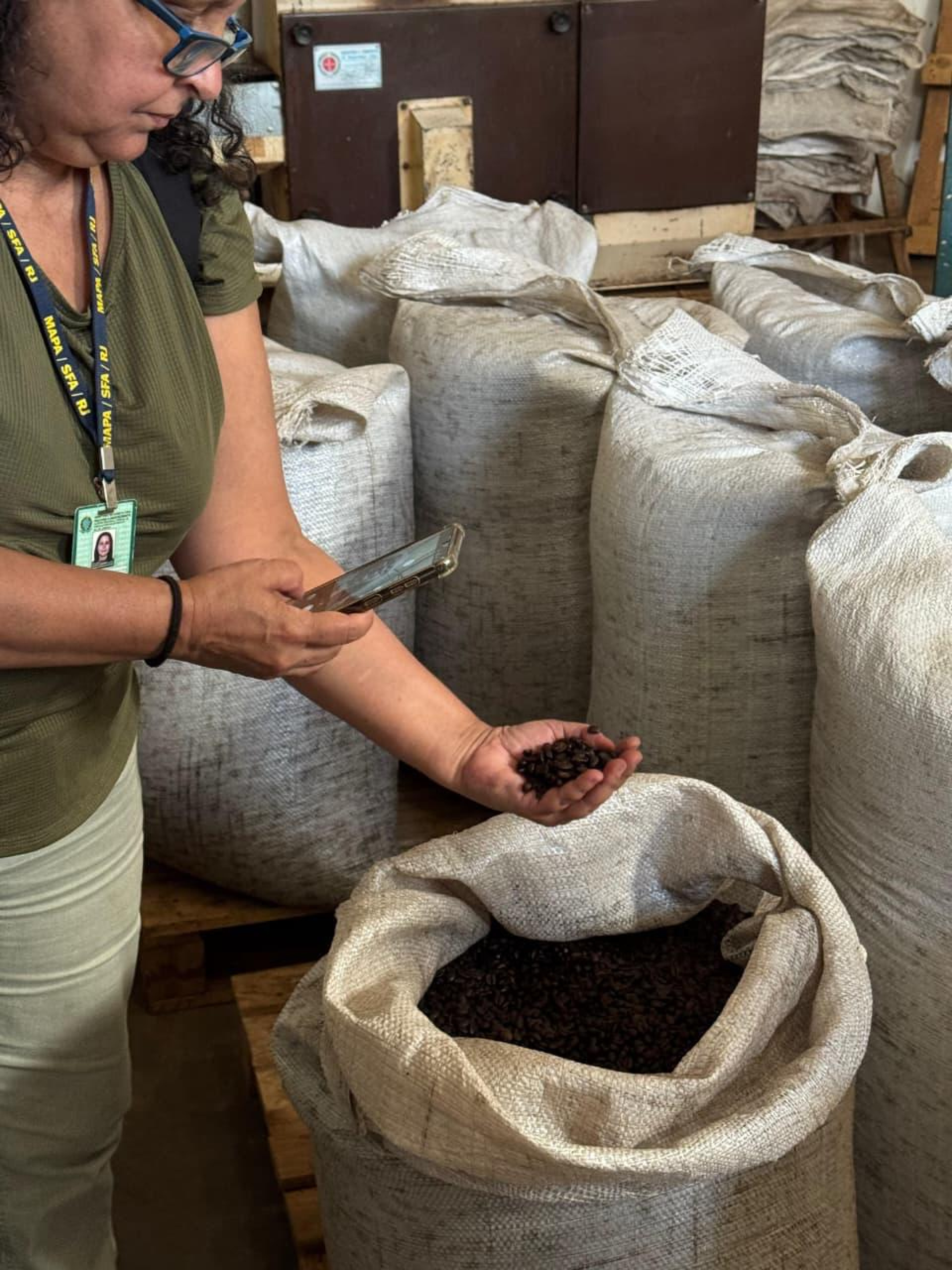 Cerca de três toneladas de café apreendidos passarão por análise na ABIC - Divulgação