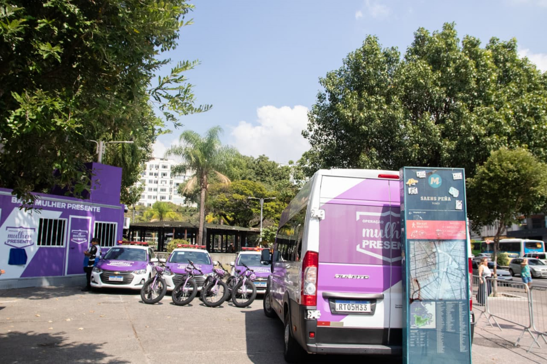 Base do Mulher Presente terá três viaturas, bicicletas e uma van para ocorrências - Érica Martin / Agência O Dia