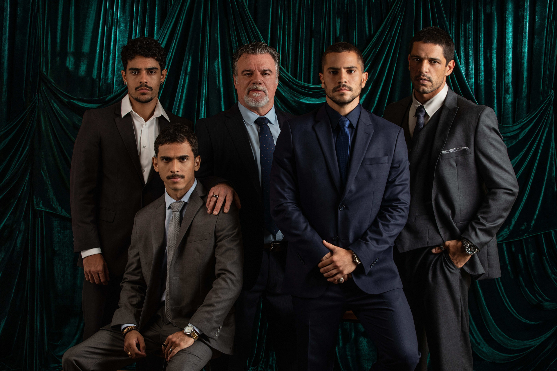 Sombra (Igor Fernandez), Esqueleto (Ruan Aguiar), Nélio (Adriano Garib), Profeta (André Lamoglia) e Nelinho (Pedro Lamin) - Aline Arruda / Netflix