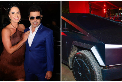 Zezé Di Camargo e Graciele vão à Festa do Peão de Barretos em carrão avaliado em R$ 1,6 milhão