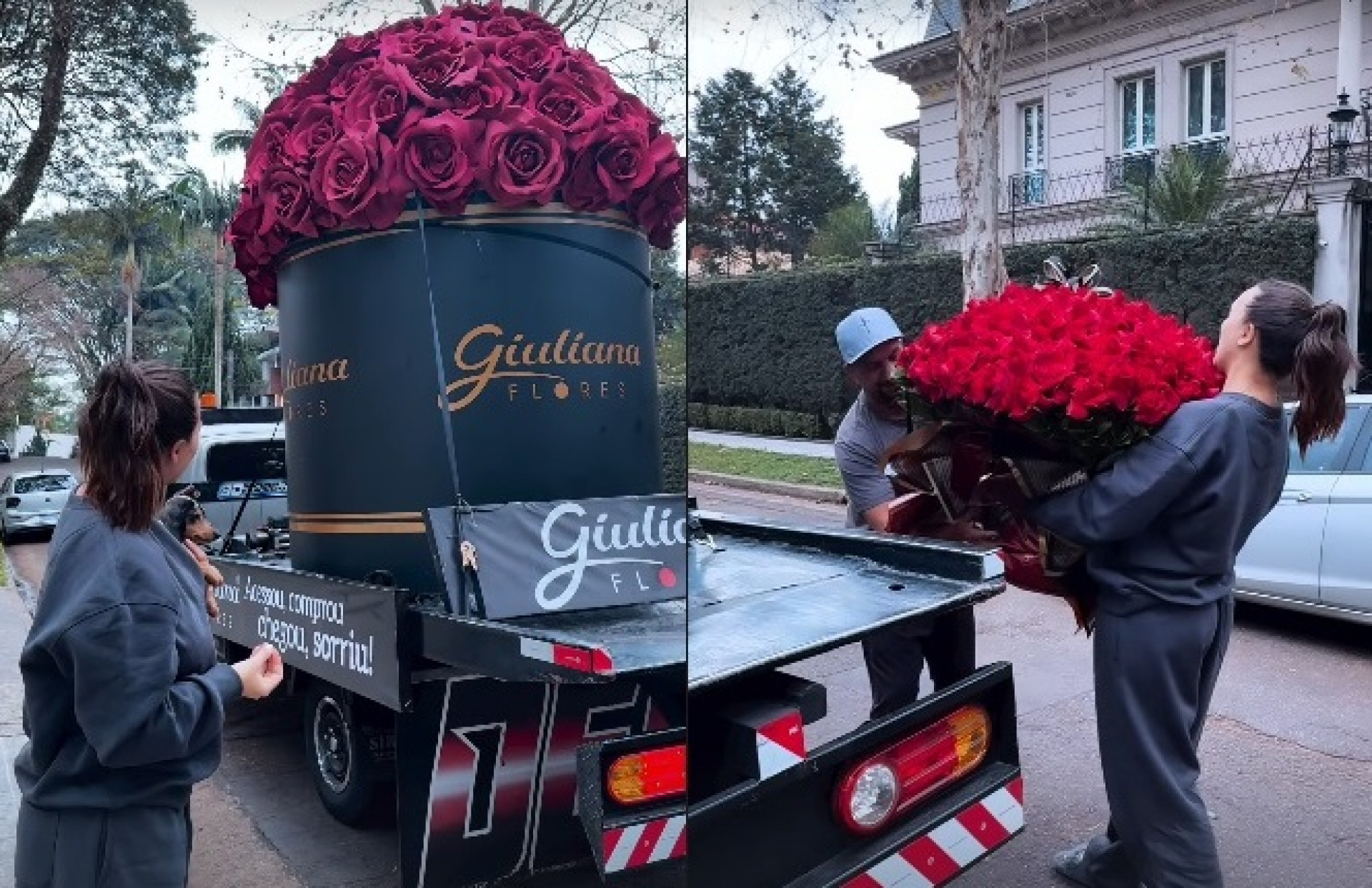 Rafa Kalimann ganhou buquê de flores gigante de Nattan - Reprodução/Instagram