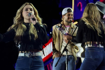 Duda Bertelli canta com Zé Felipe no Festival do Peão de Barretos