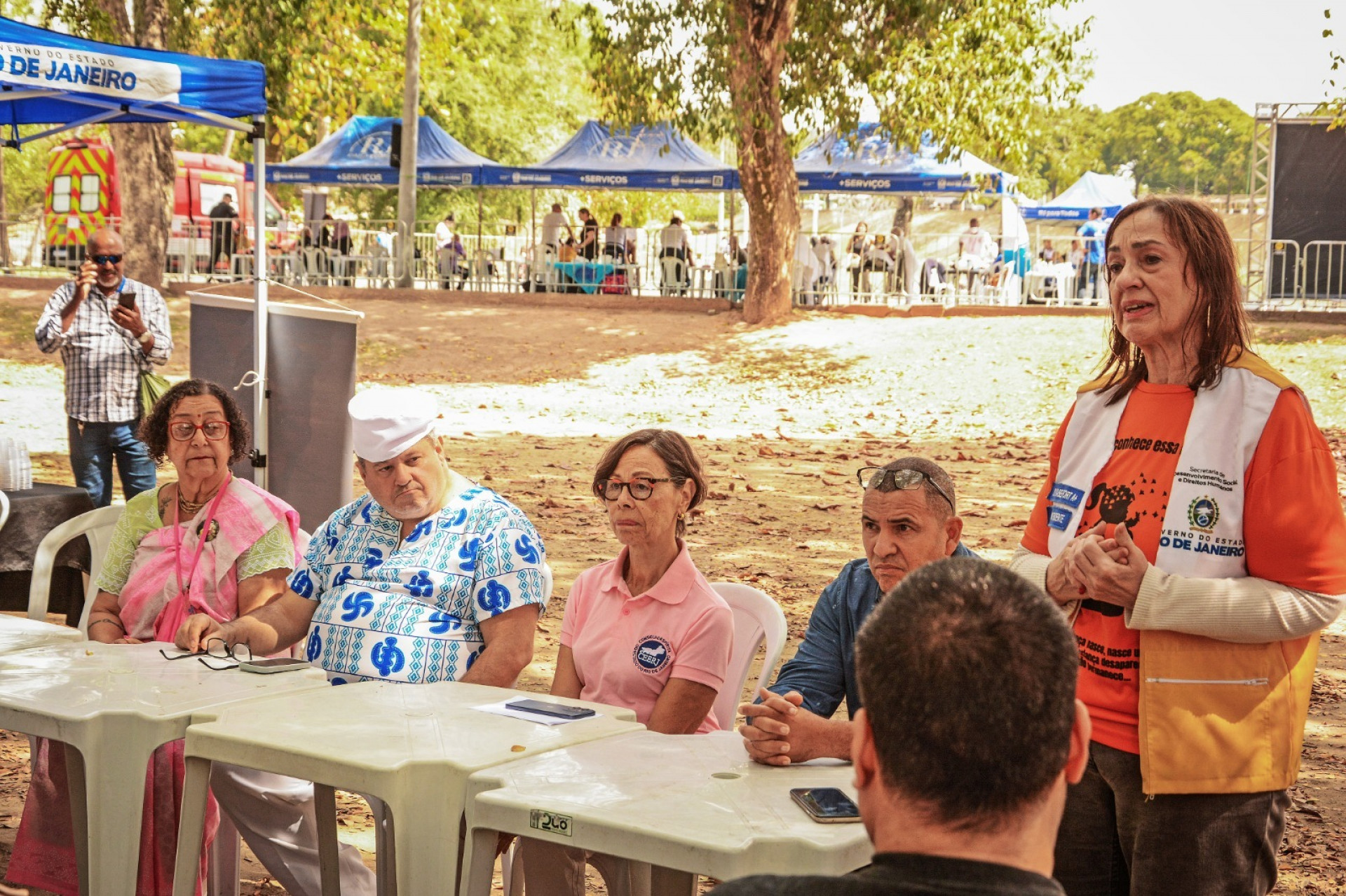 Evento na Quinta da Boa Vista contou com a presença de cinco líderes religiosos - Gil Soares / Governo do Rio