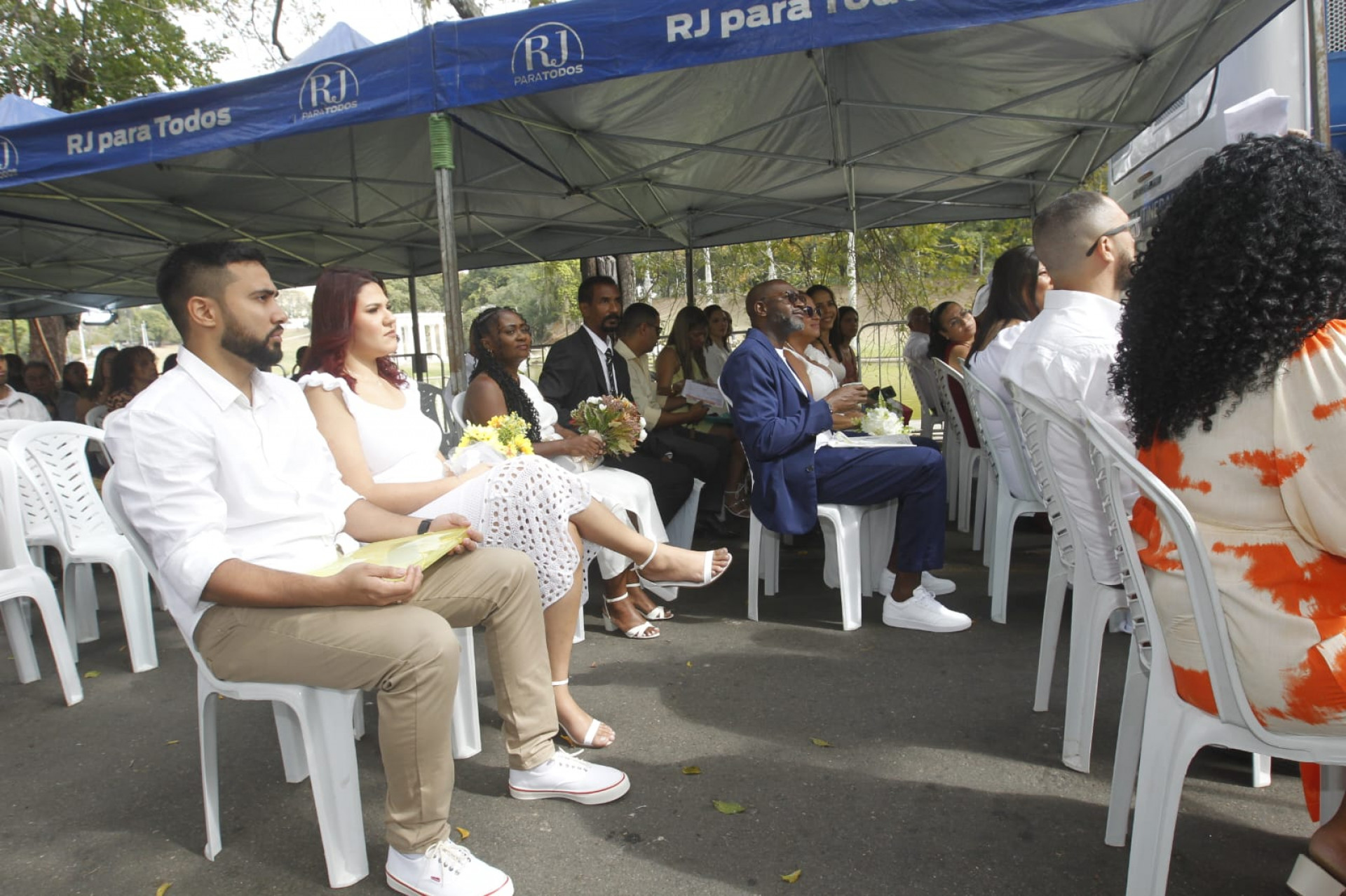 Casamento comunitário na Quinta da Boa Vista ocorreu neste sábado (30) - Reginaldo Pimenta / Agência O Dia 