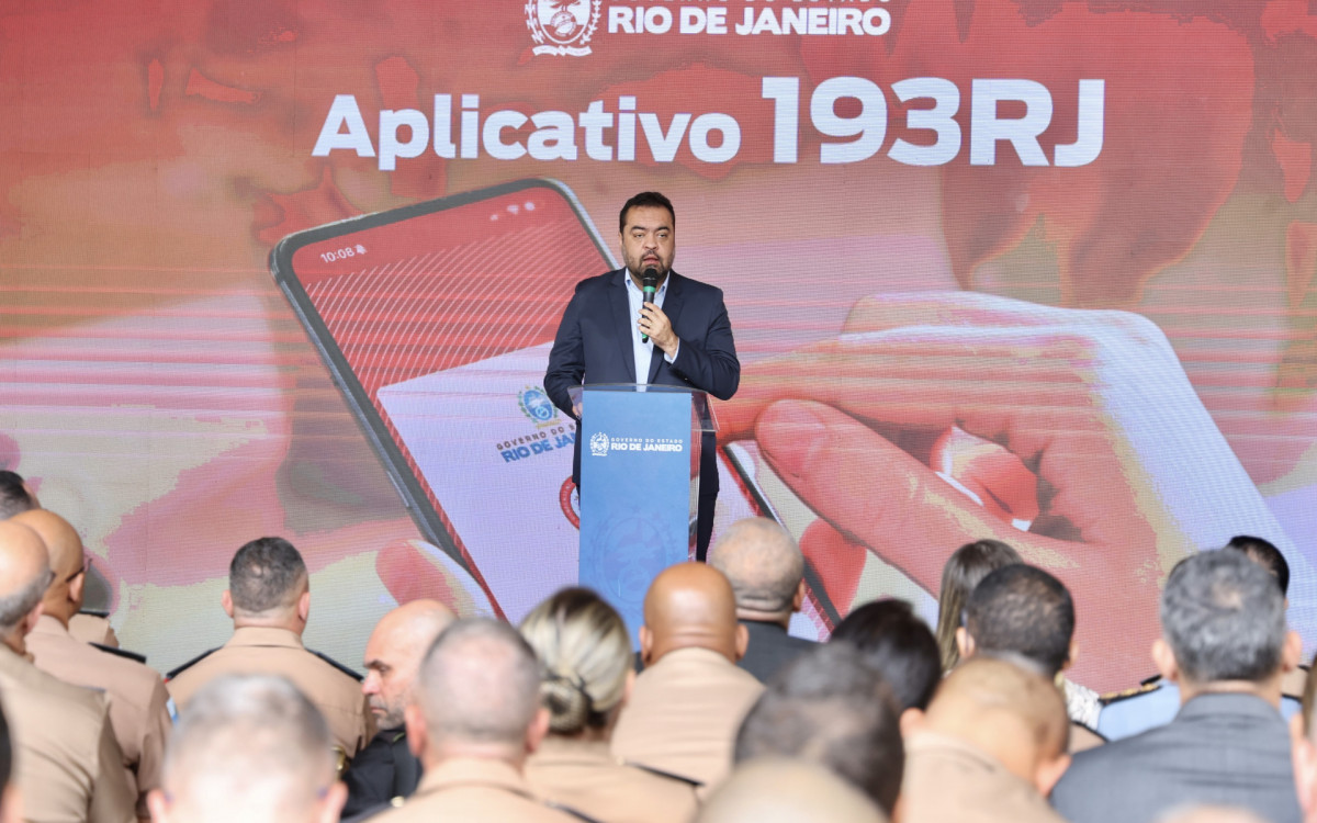 Governador Cláudio Castro esteve presente no lançamento do aplicativo 193RJ