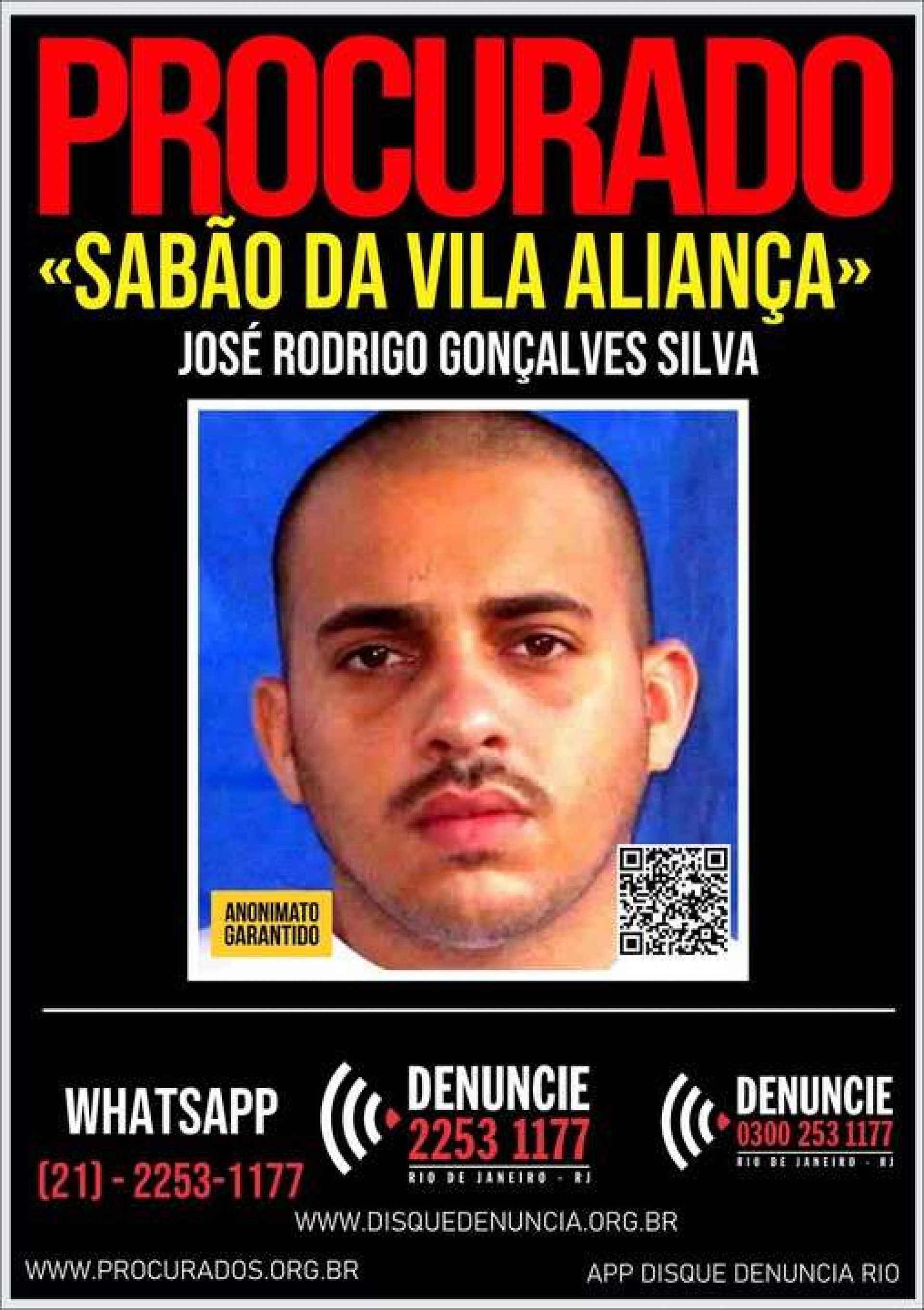 José Rodrigo Gonçalves Silva, conhecido como Sabão da Vila Aliança - Divulgação