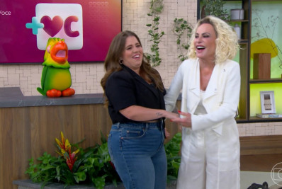 Ana Maria recebe Tati Machado no 'Mais Você' e dispara: 'A bunda continua do mesmo tamanho'
