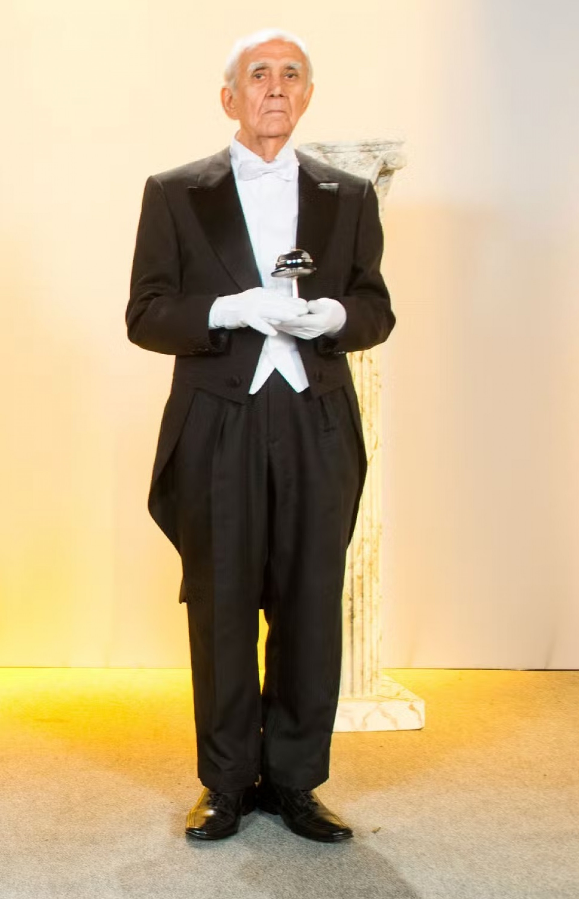 Pedro Farah interpretou copeiro em 'Planeta dos Homens' - Globo/João Miguel Júnior