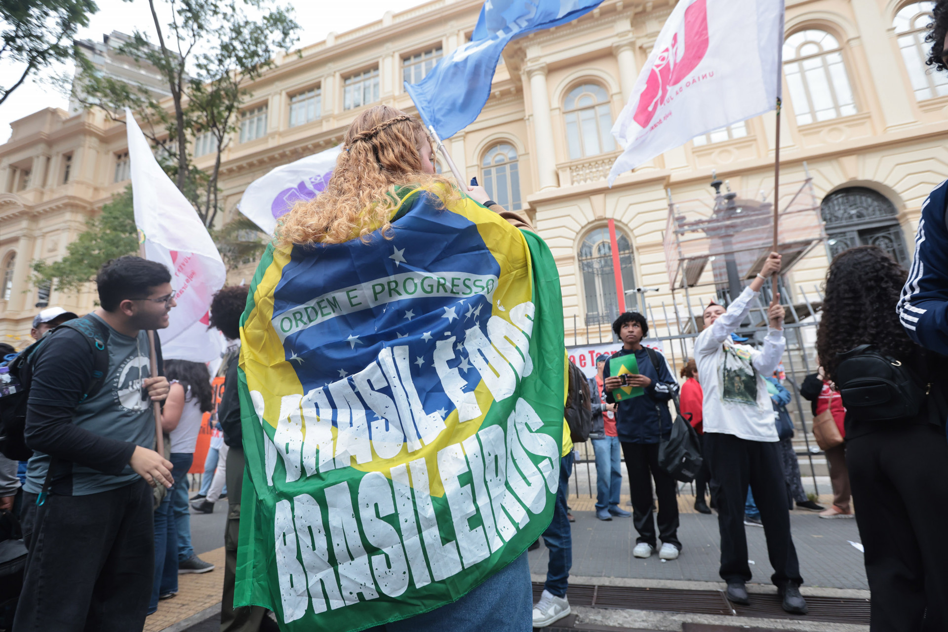Manifestantes defenderam a soberania nacional no Dia da Independência, em São Paulo - Paulo Pinto/Agência Brasil