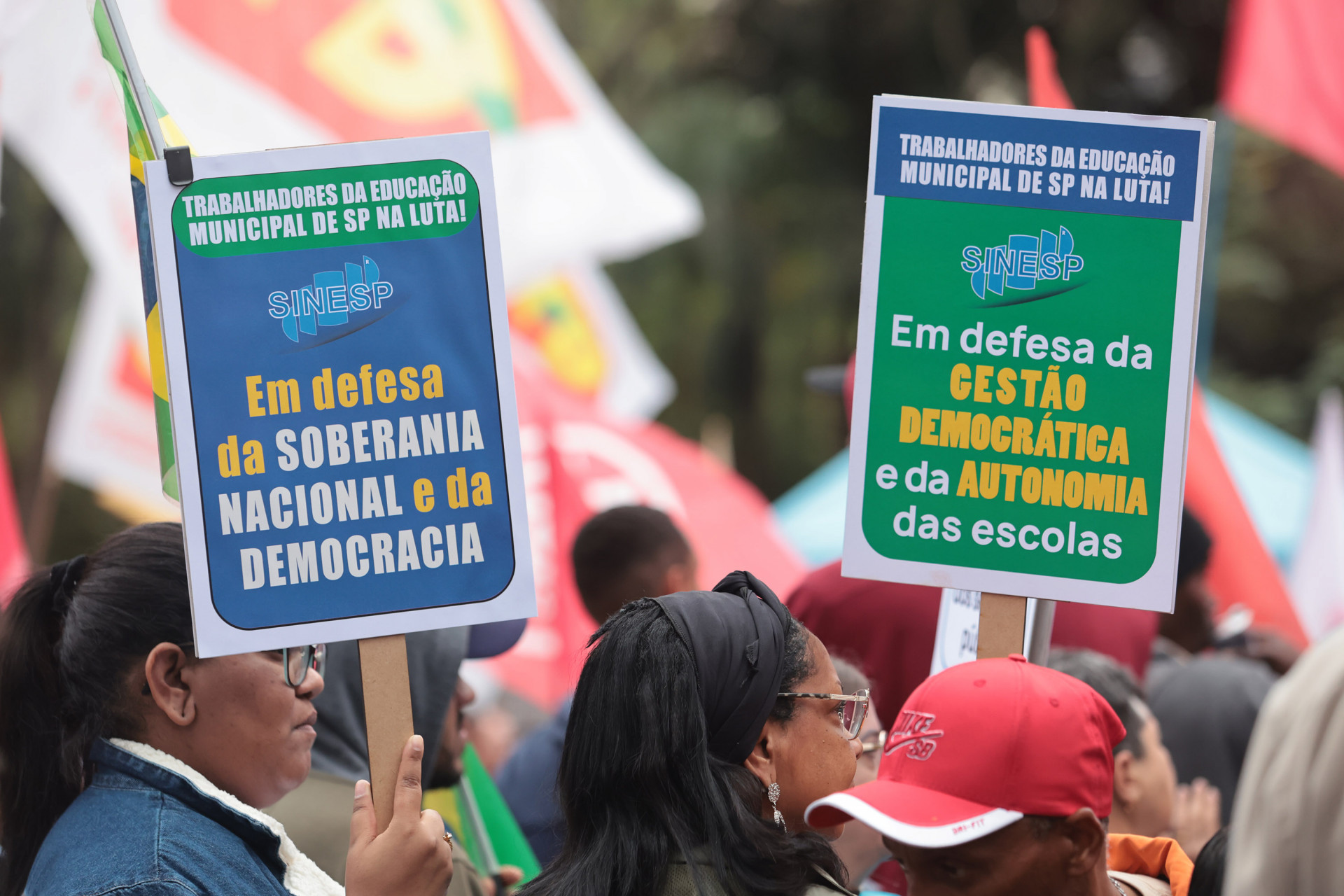 Manifestantes defenderam a soberania nacional no Dia da Independência, em São Paulo - Paulo Pinto/Agência Brasil