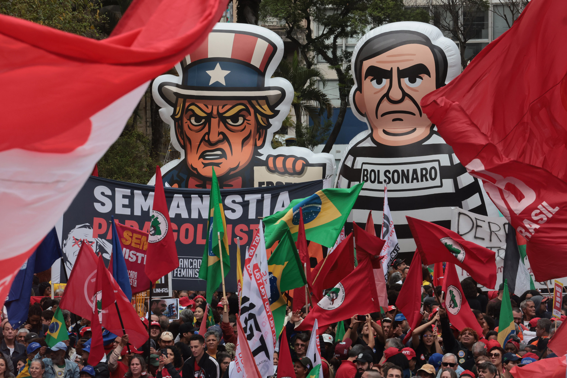 Manifestantes defenderam a soberania nacional no Dia da Independência, em São Paulo - Paulo Pinto/Agência Brasil