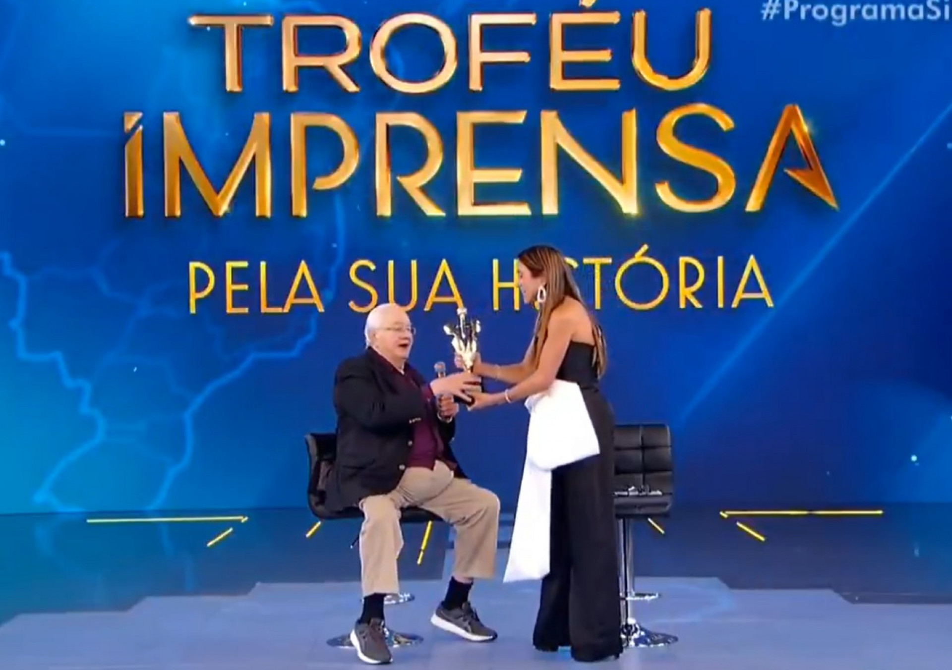 Boris Casoy durante o 'Programa Silvio Santos' - Reprodução de vídeo