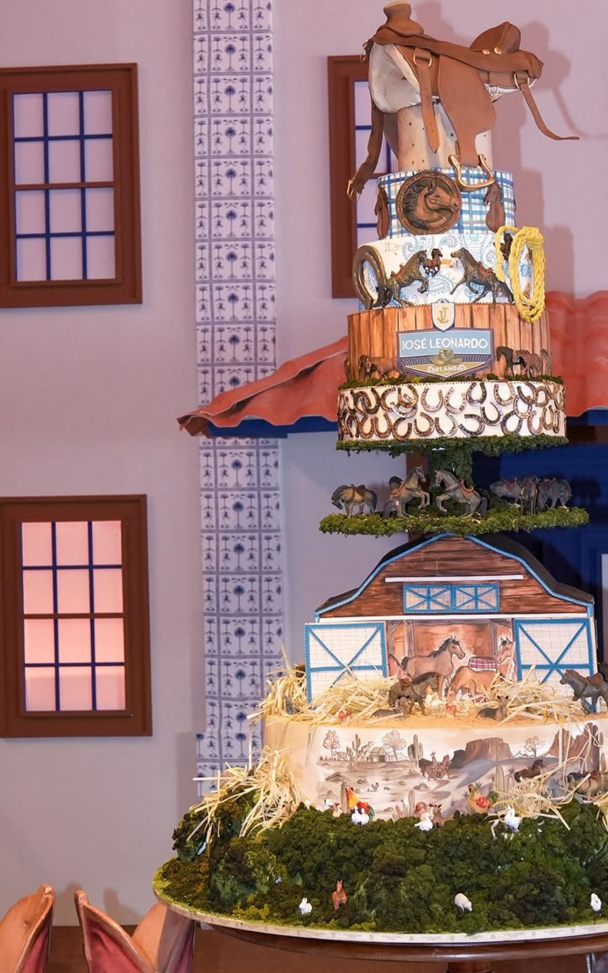 Detalhe do bolo de aniversário de José Leonardo - Reprodução/Instagram