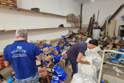 Ação na Saara apreende três toneladas de produtos piratas