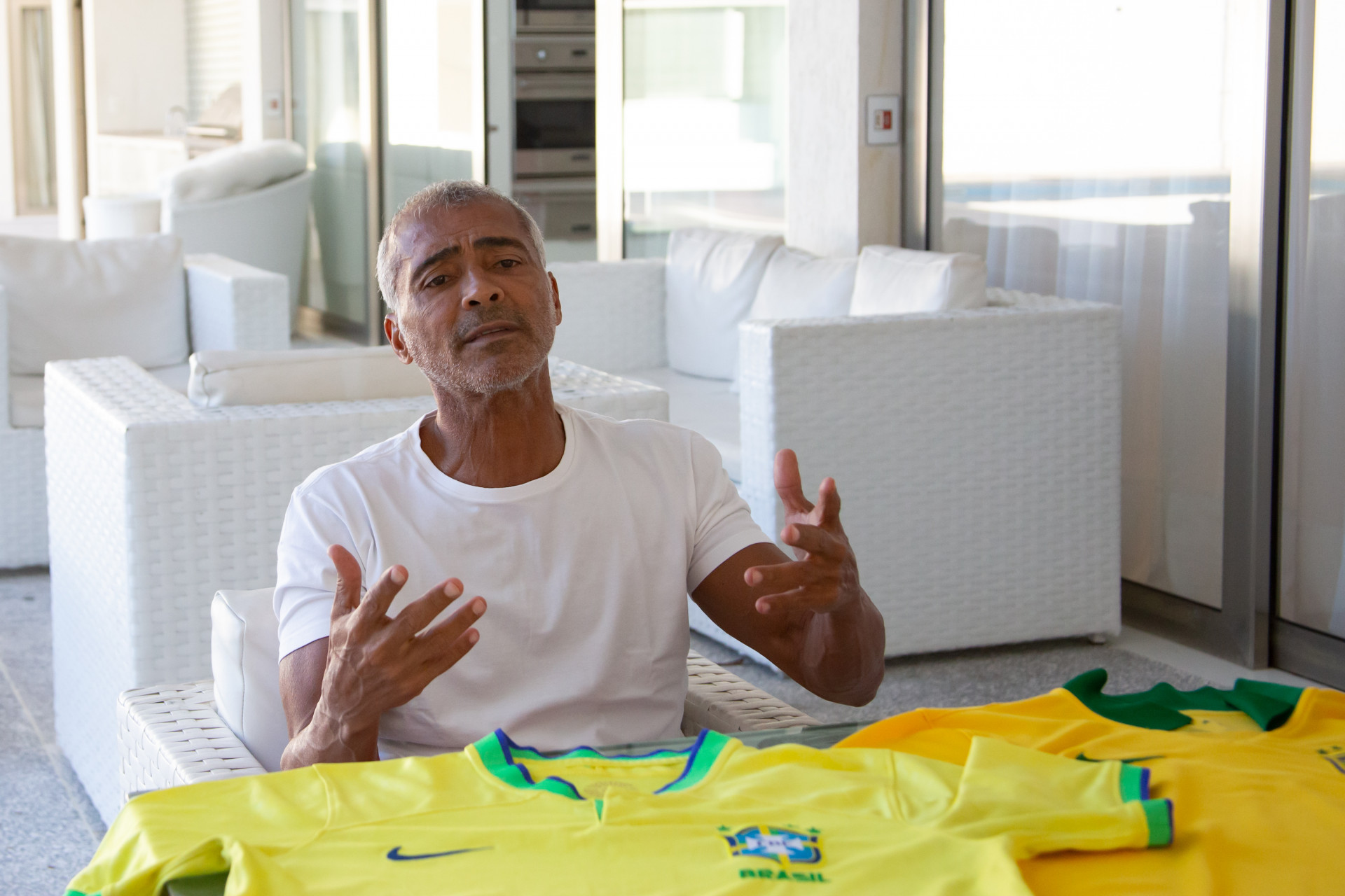 Entrevista com o Senador Romário, nesta quarta-feira (10). - Érica Martin/Agência O Dia