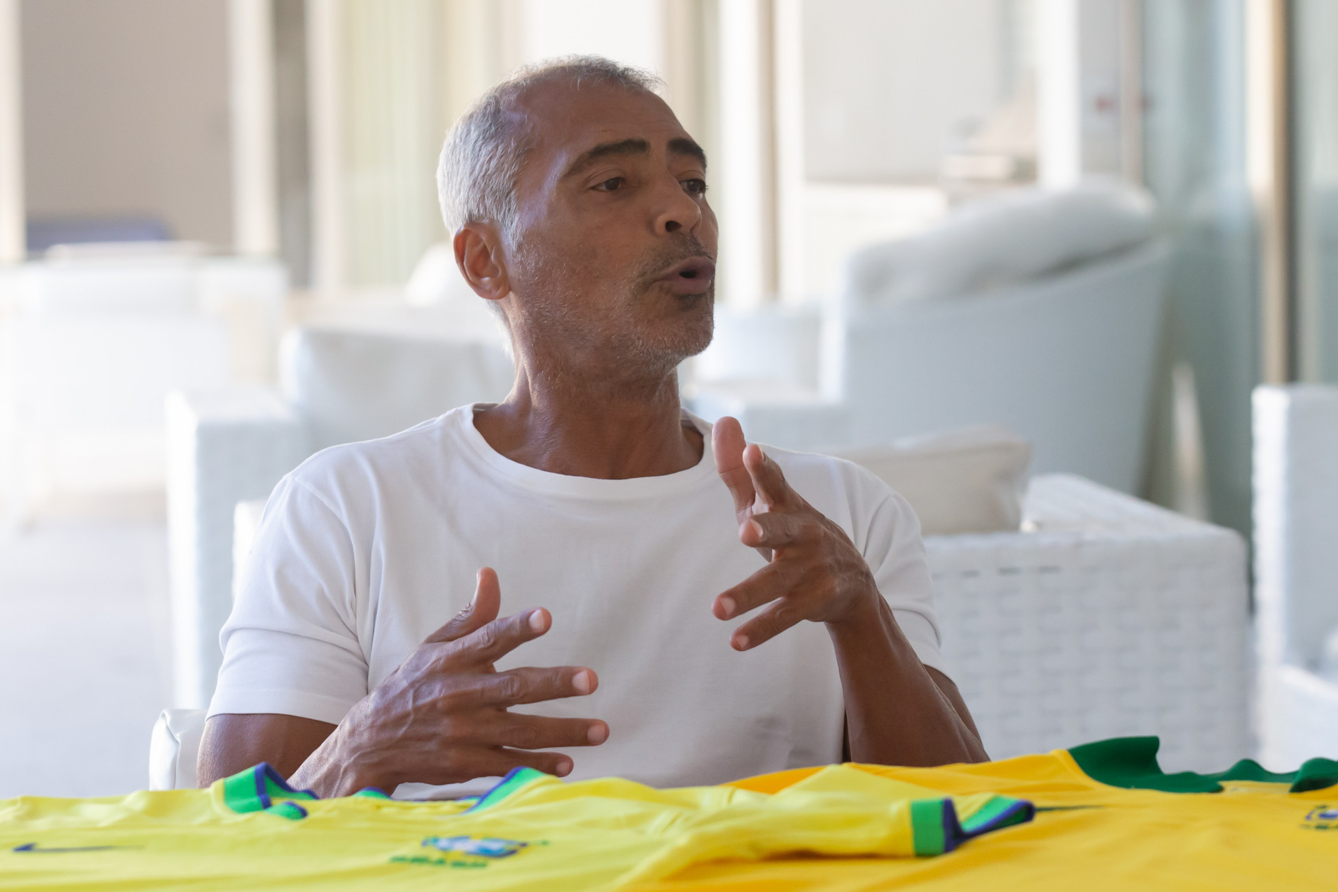 Entrevista com o Senador Romário, nesta quarta-feira (10). - Érica Martin/Agência O Dia