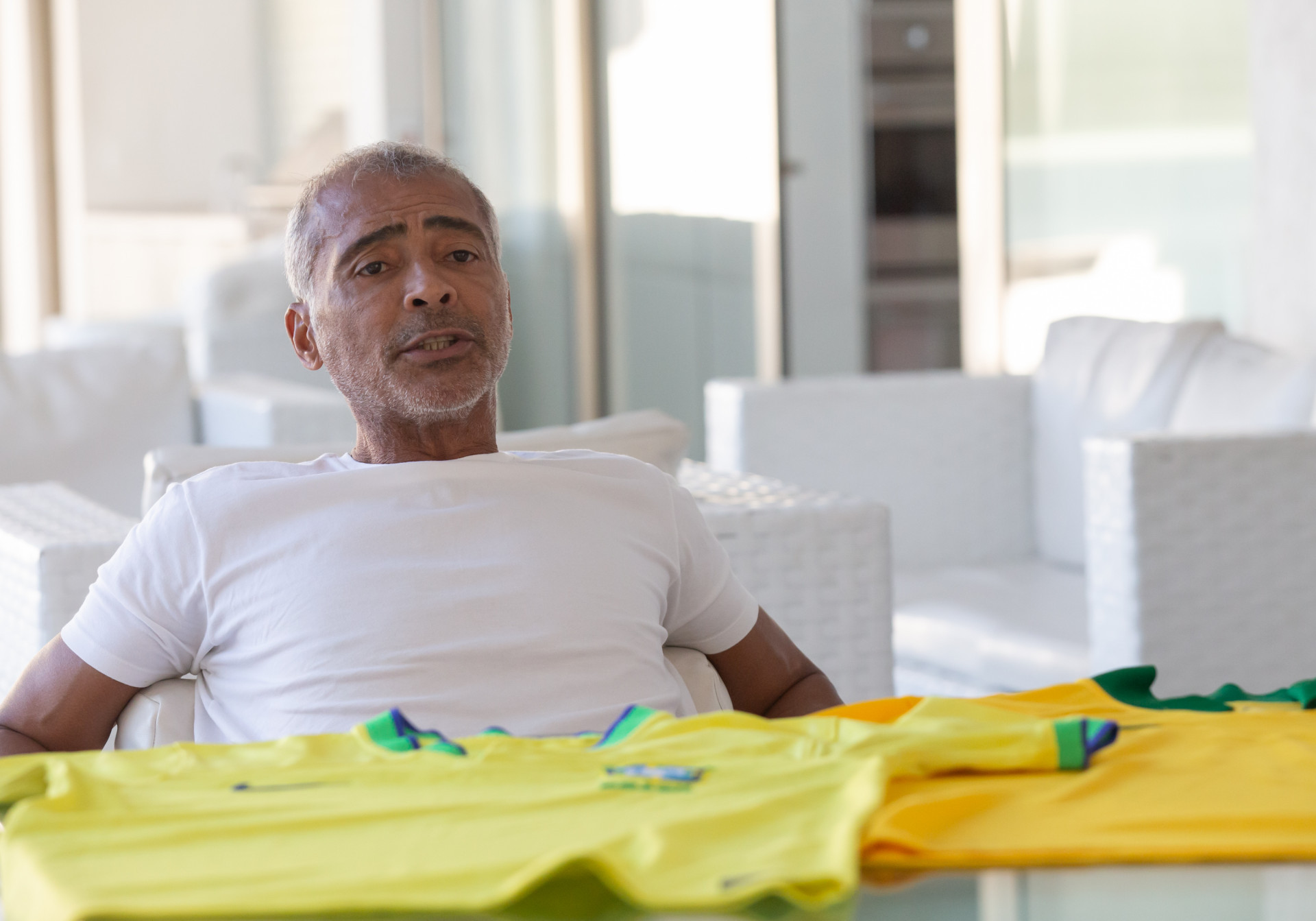 Entrevista com o Senador Romário, nesta quarta-feira (10). - Érica Martin/Agência O Dia