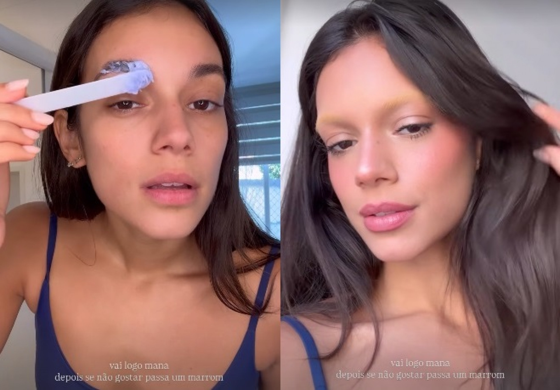 Alane Dias mostrou processo para descolorir sobrancelhas - Reprodução/Instagram