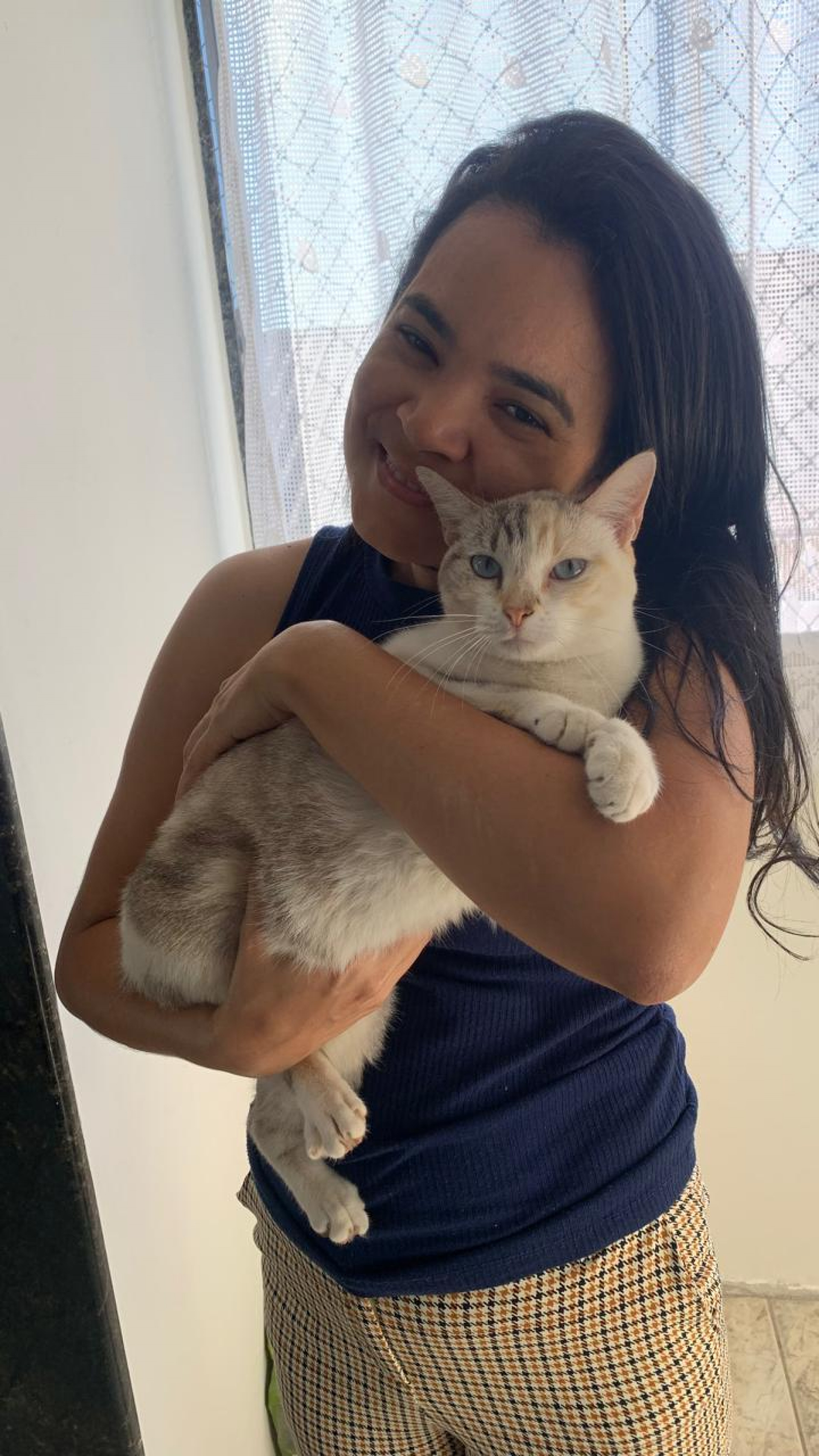 Marileia e sua gatinha Pandora