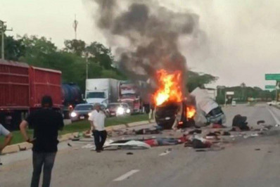 Acidente com três veículos deixa pelo menos 15 mortos no sudeste do México