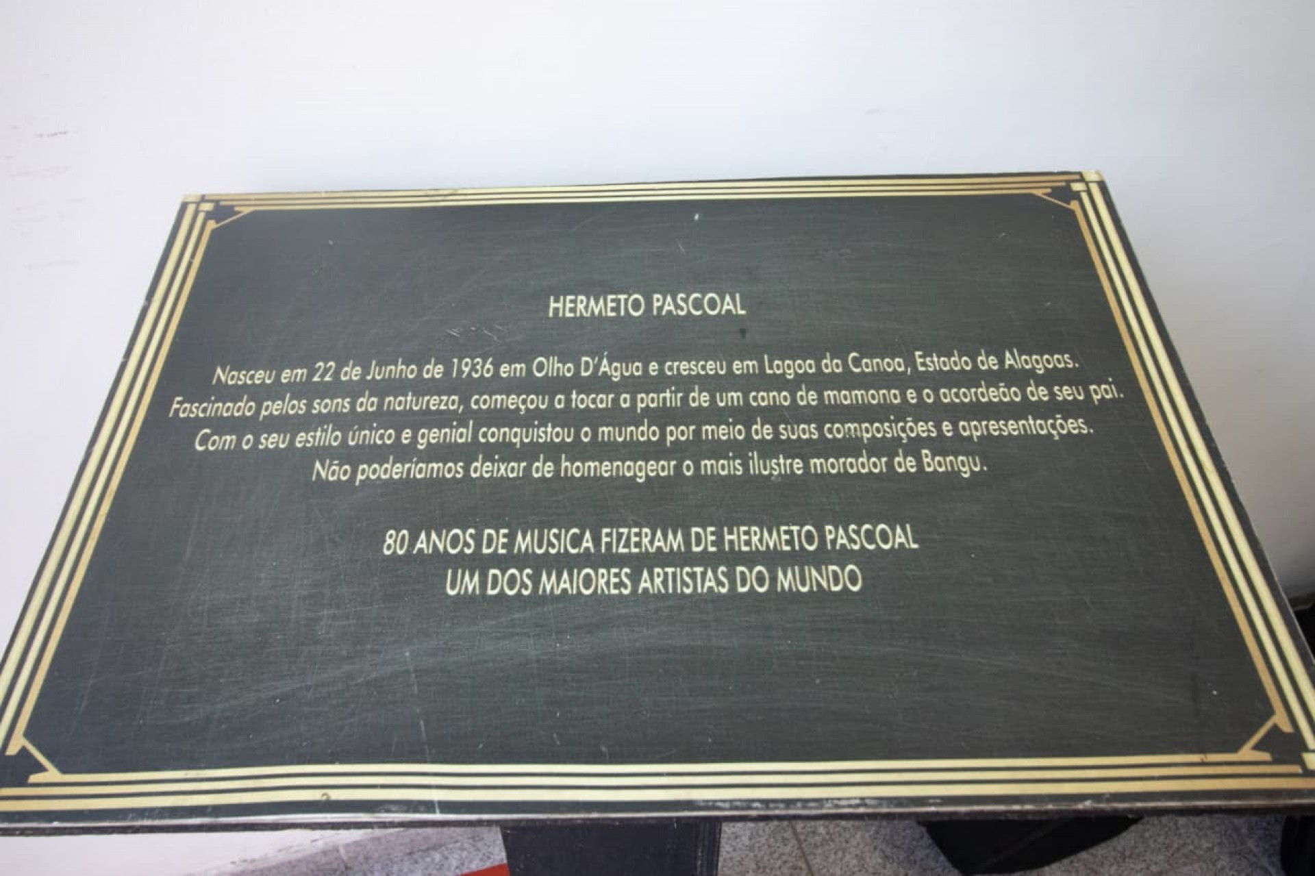 A arena cultural municipal de Bangu recebeu o nome do músico em 1996 - Érica Martin/Agência O Dia