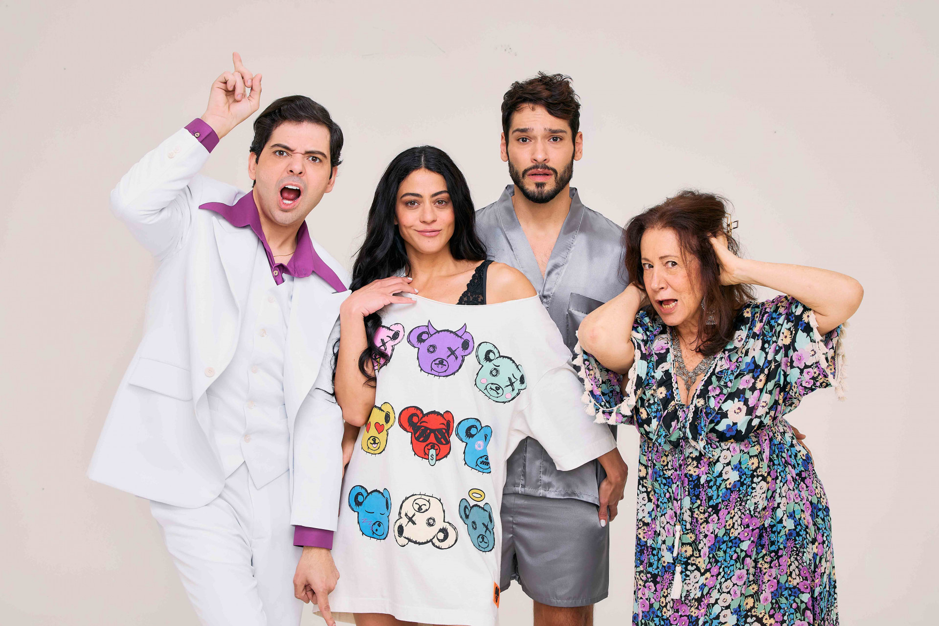 Márcio (Gustavo Mendes), Kátia (Carol Castro), Tomás (Bruno Fagundes) e Bárbara (Angela Rebello) - Divulgação / João Pedro Hachiya