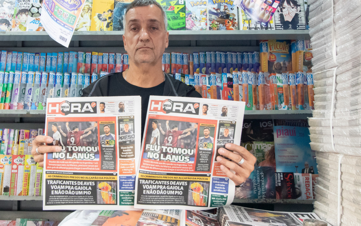 Jornaleiro Augusto Sarro diz que o MEIA HORA foi abra&ccedil;ado pelos leitores desde o lan&ccedil;amento