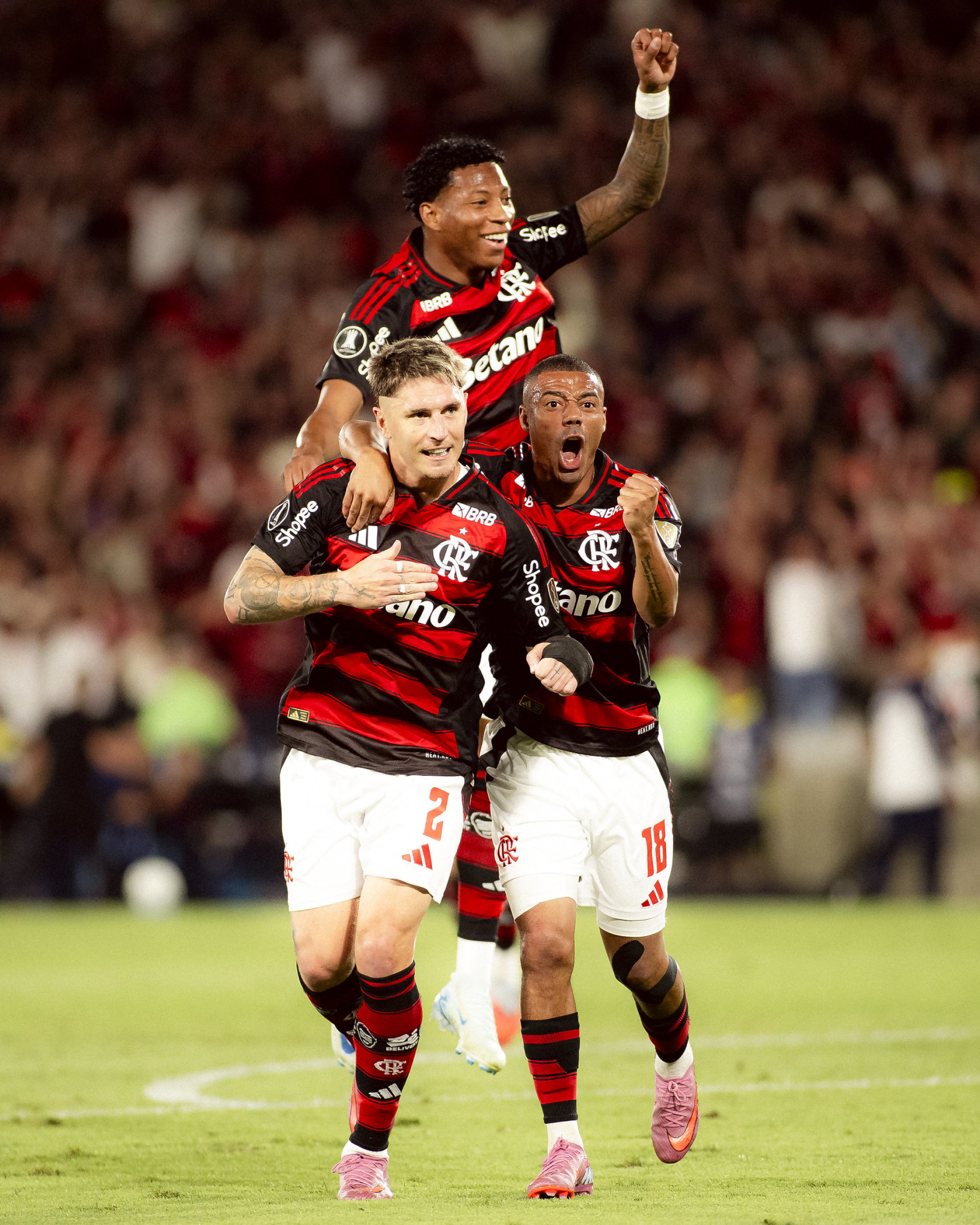 Flamengo enfrentou o Estudiantes, nesta quinta-feira (18), no Maracanã, pelo jogo de ida das quartas de final da Libertadores - Adriano Fontes/Flamengo